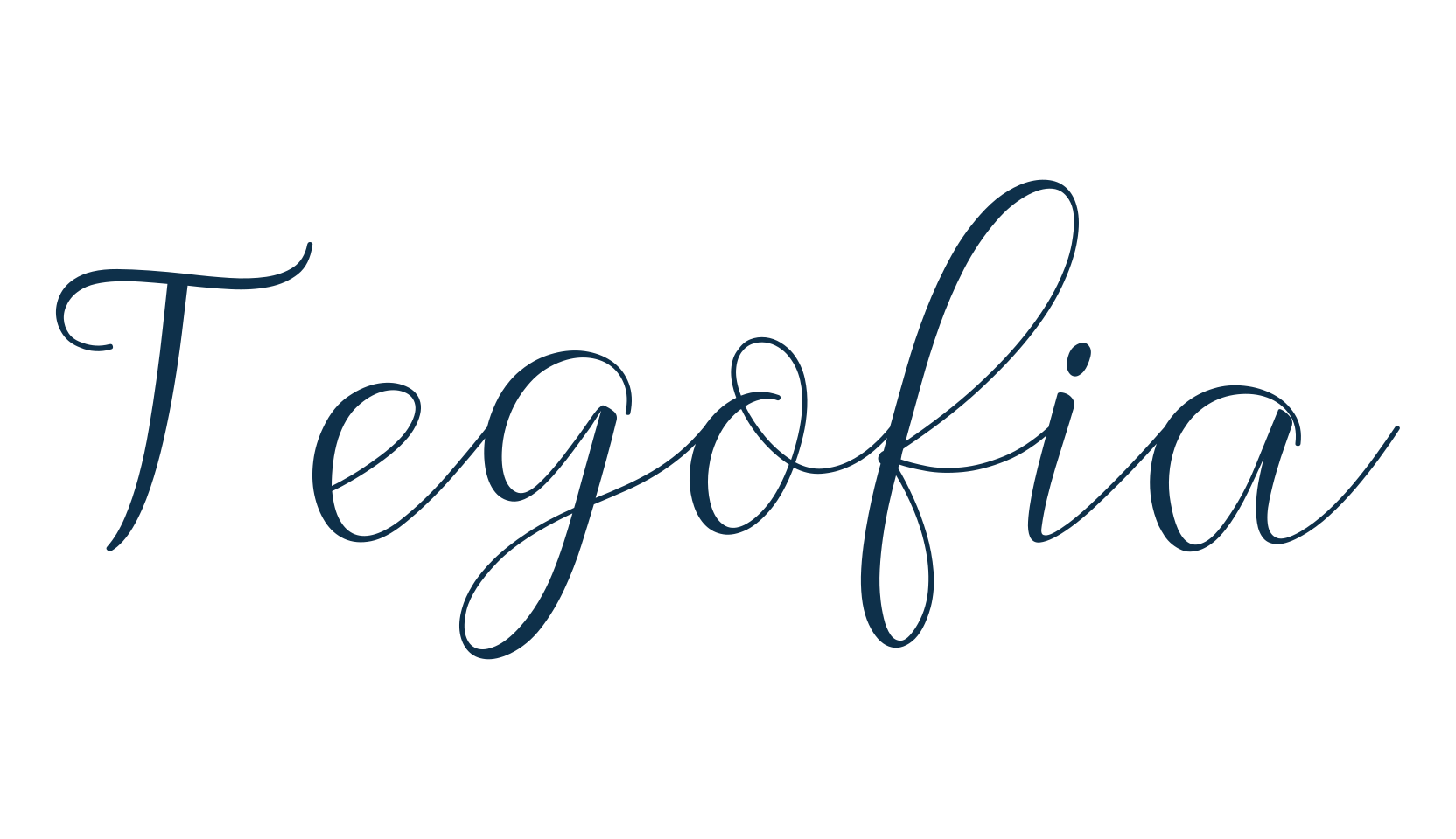 Tegofia, script calligraphy fancy decorative font preview