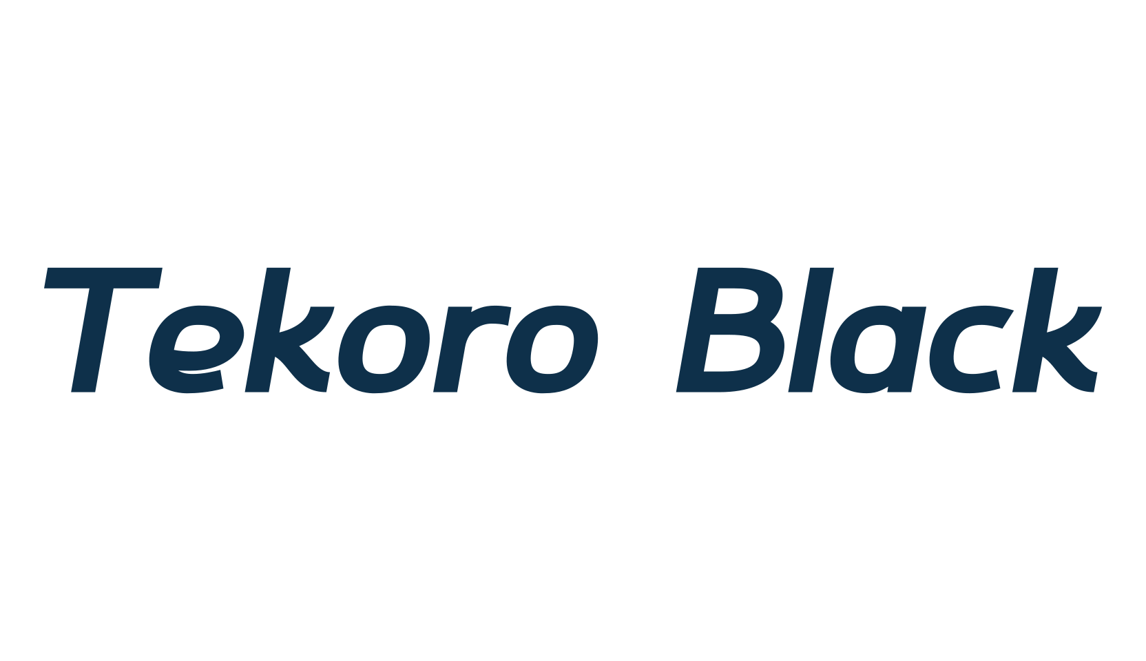 Tekoro Black, basic sans serif font preview