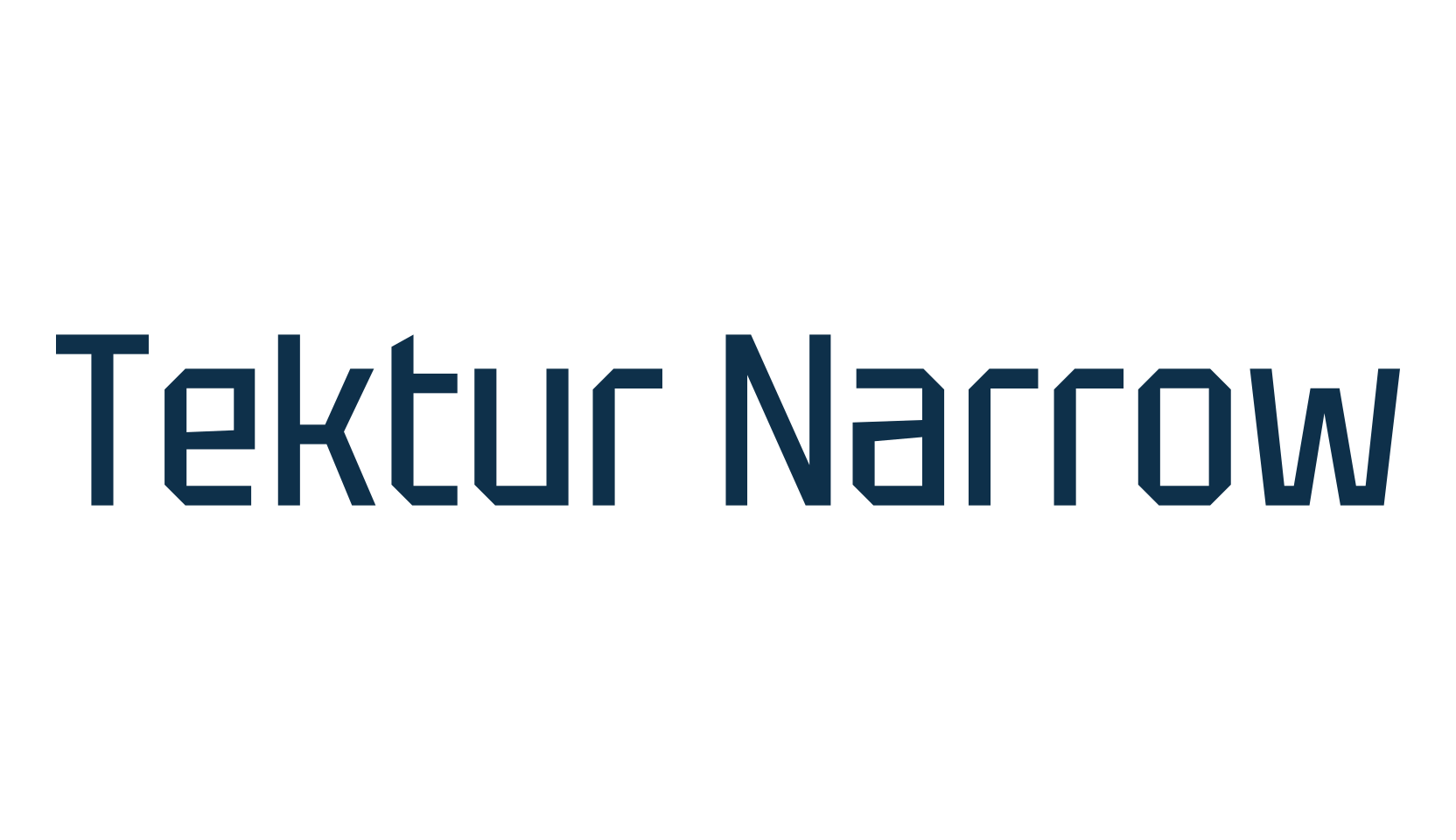 Tektur Narrow, fancy various decorative font preview