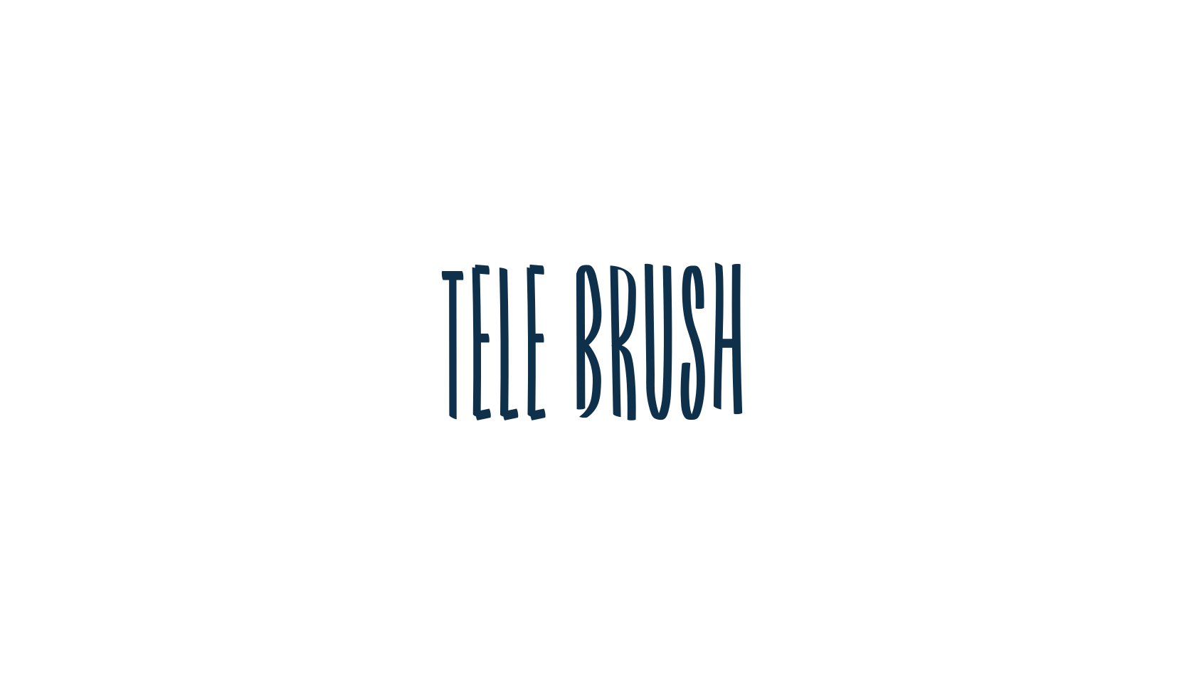 Tele Brush, brush font preview