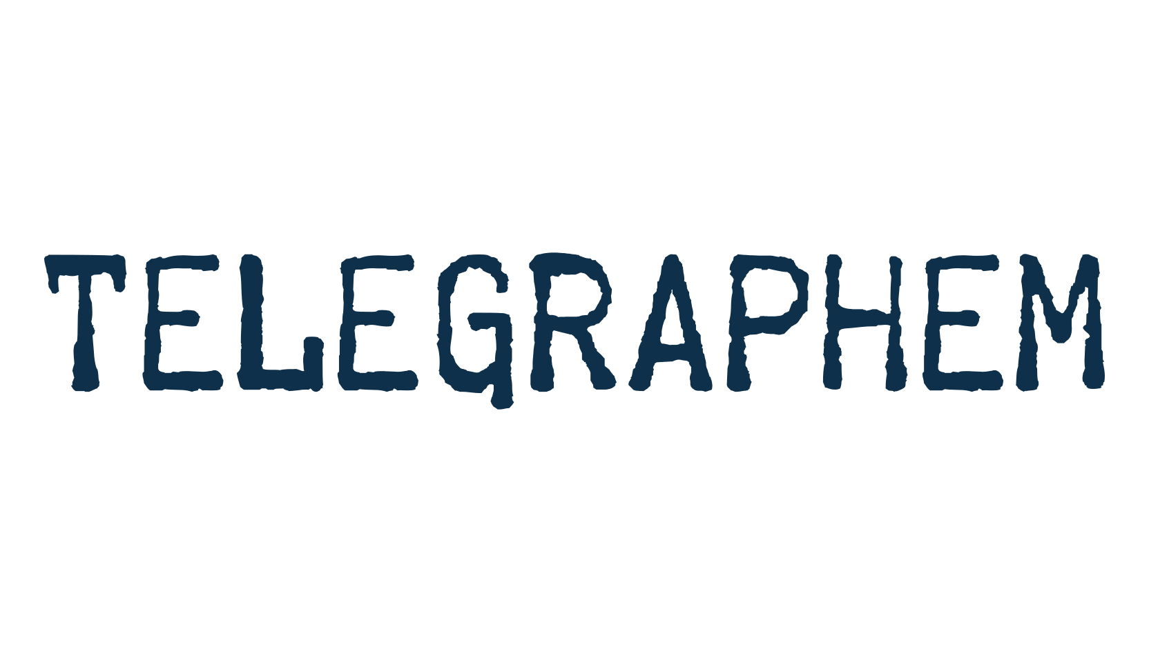 Telegraphem, typewriter font preview