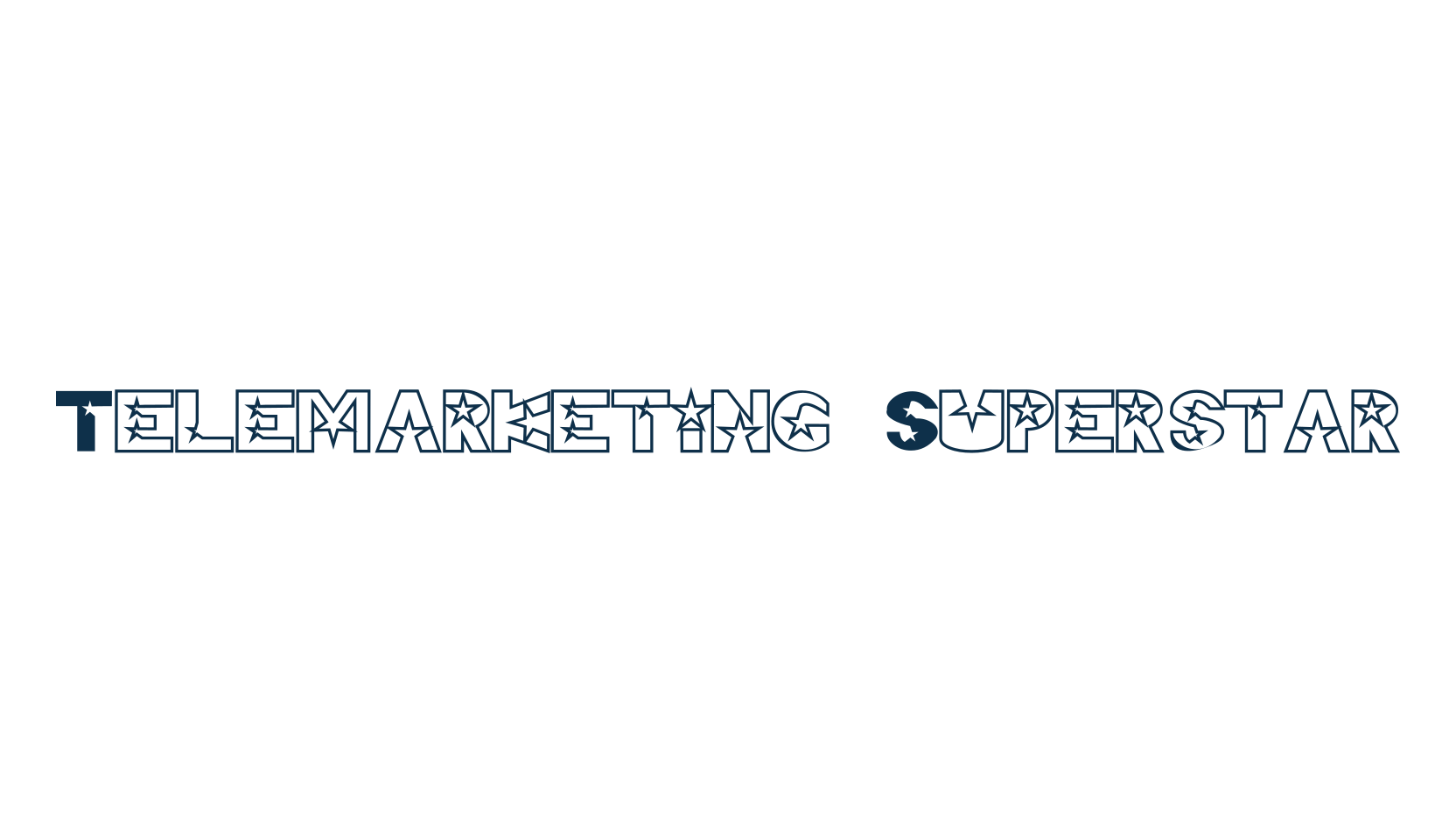 Telemarketing Superstar, fancy decorative font preview