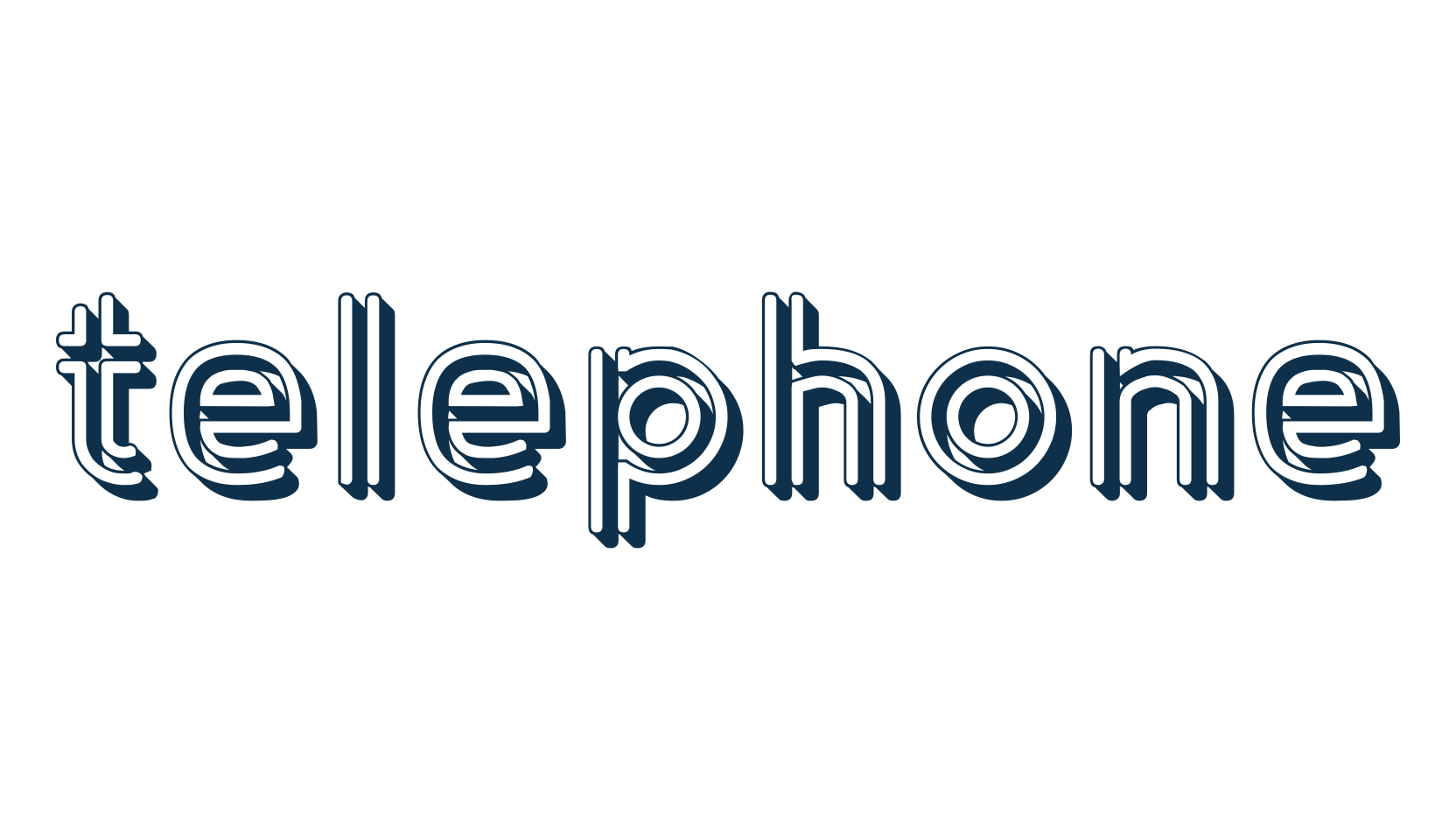 Telephone, various font preview