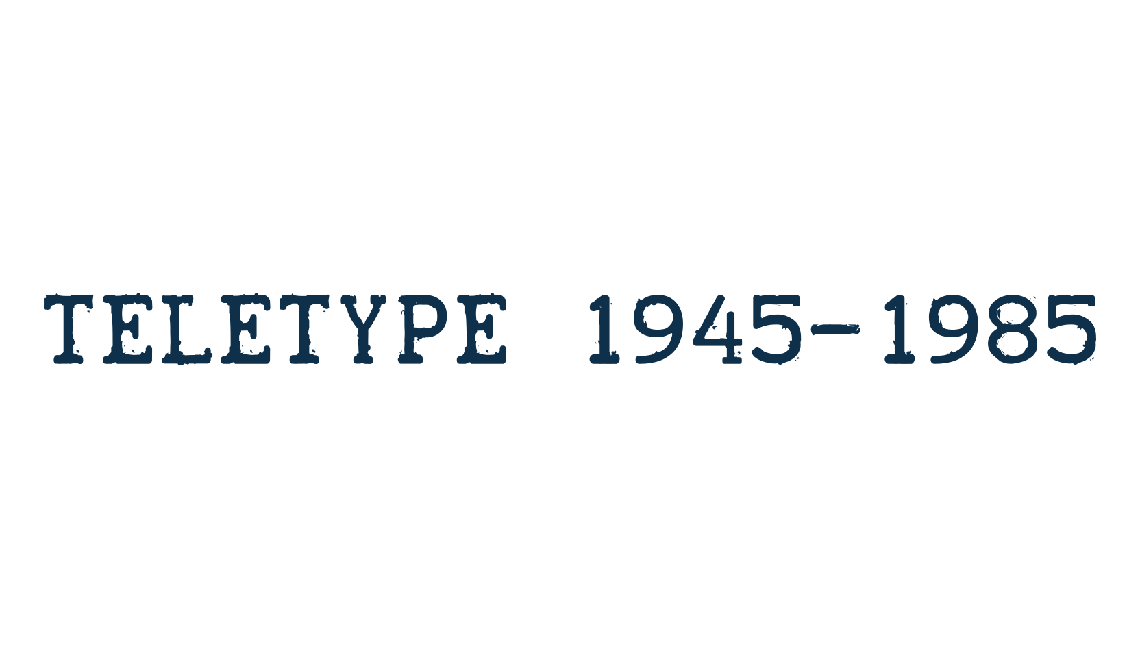 Teletype 1945-1985, typewriter font preview