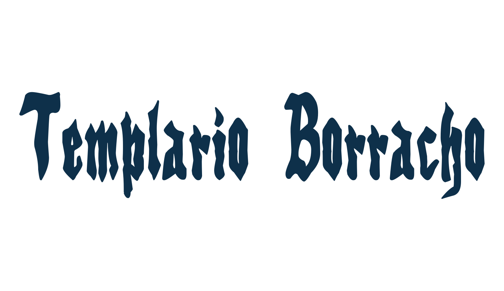 Templario Borracho, modern font preview