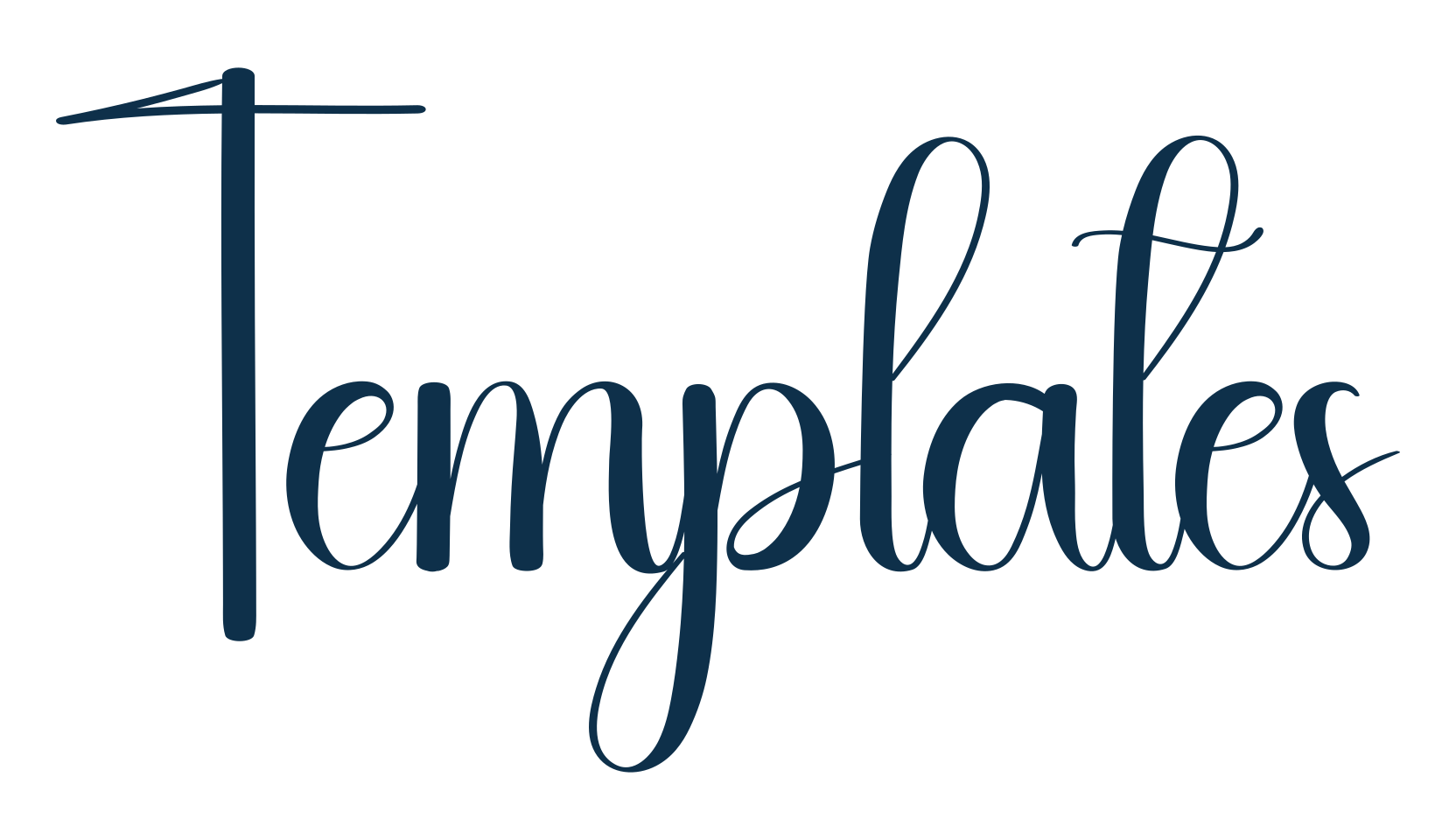 Templates, fancy decorative font preview