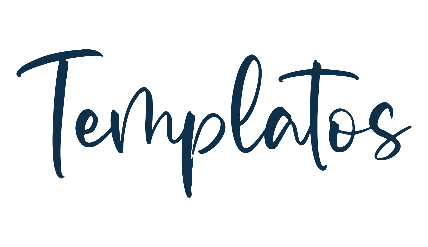 Templatos, script handwritten fancy decorative calligraphy font preview