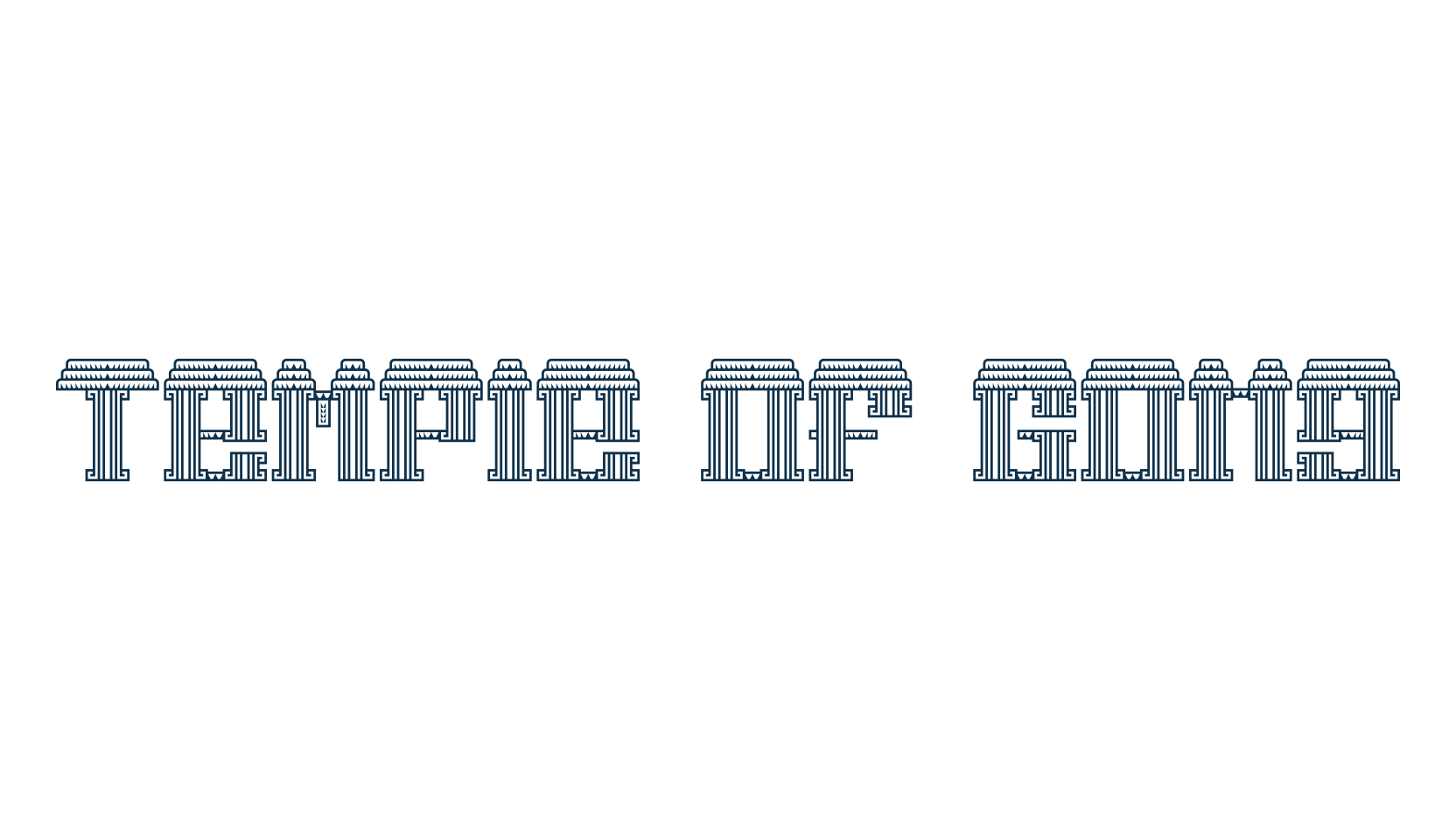 Temple of Gong, decorative font preview