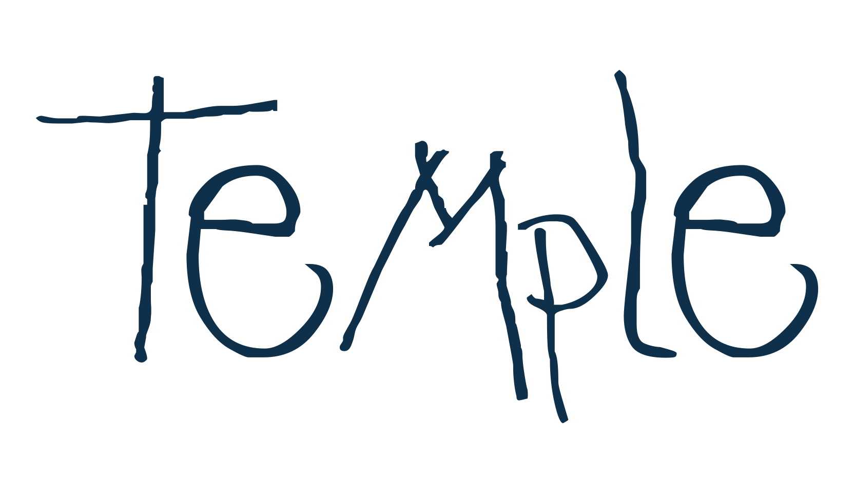 Temple, various font preview