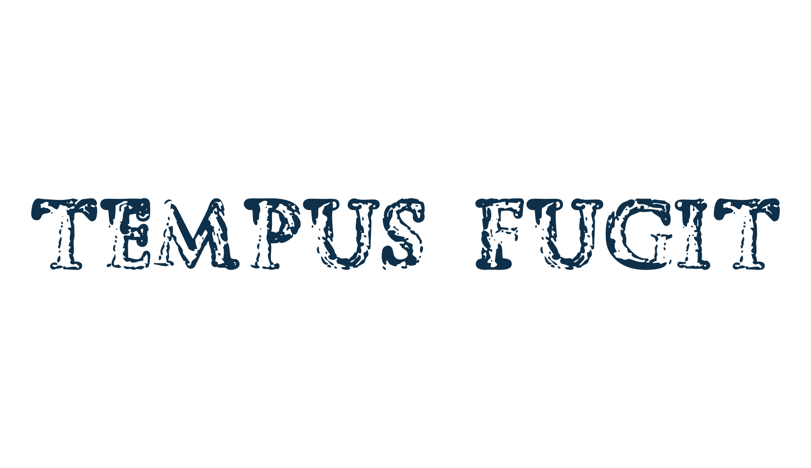Tempus Fugit, fancy eroded decorative font preview