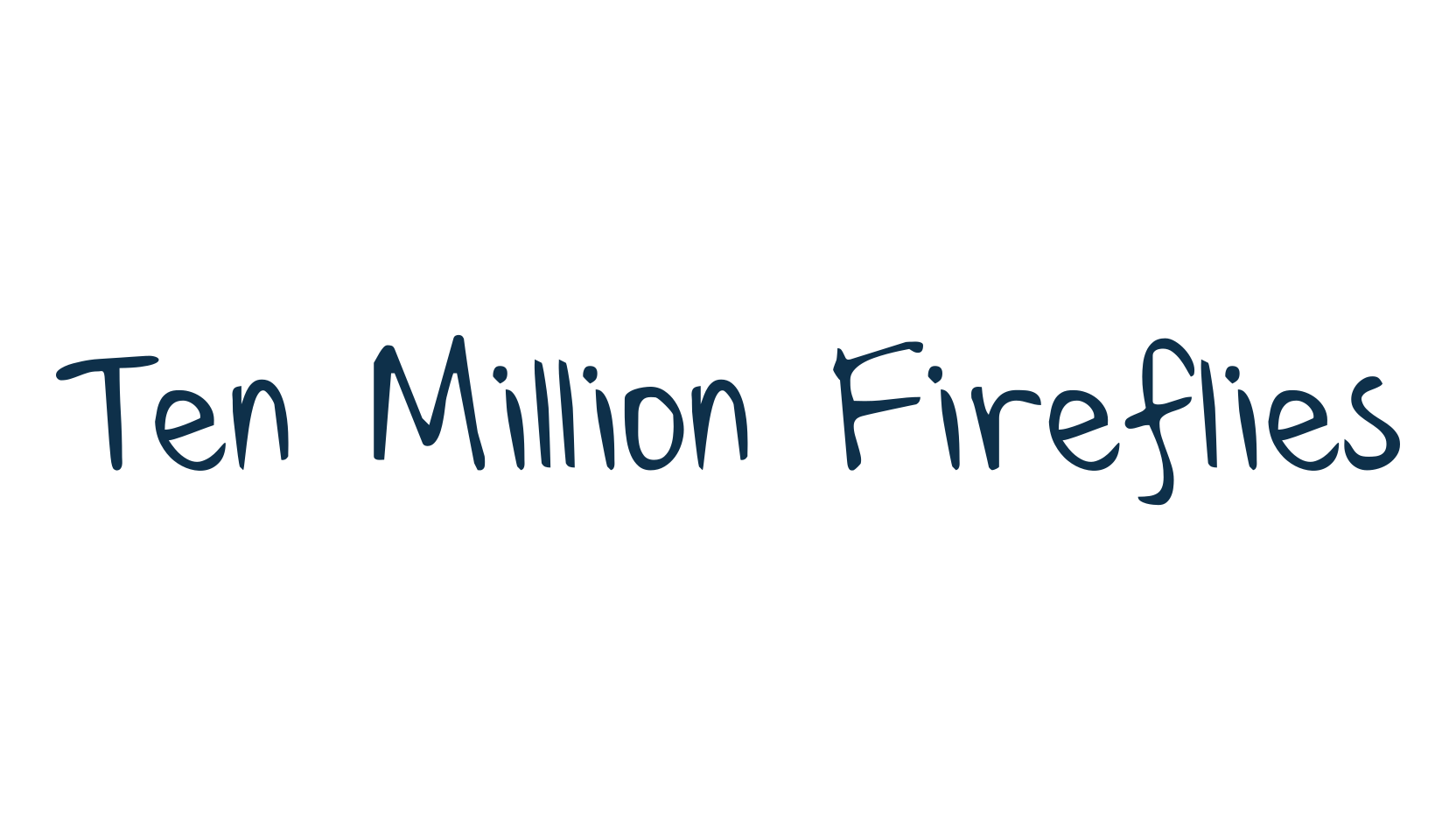 Ten Million Fireflies, script handwritten fancy decorative calligraphy font preview