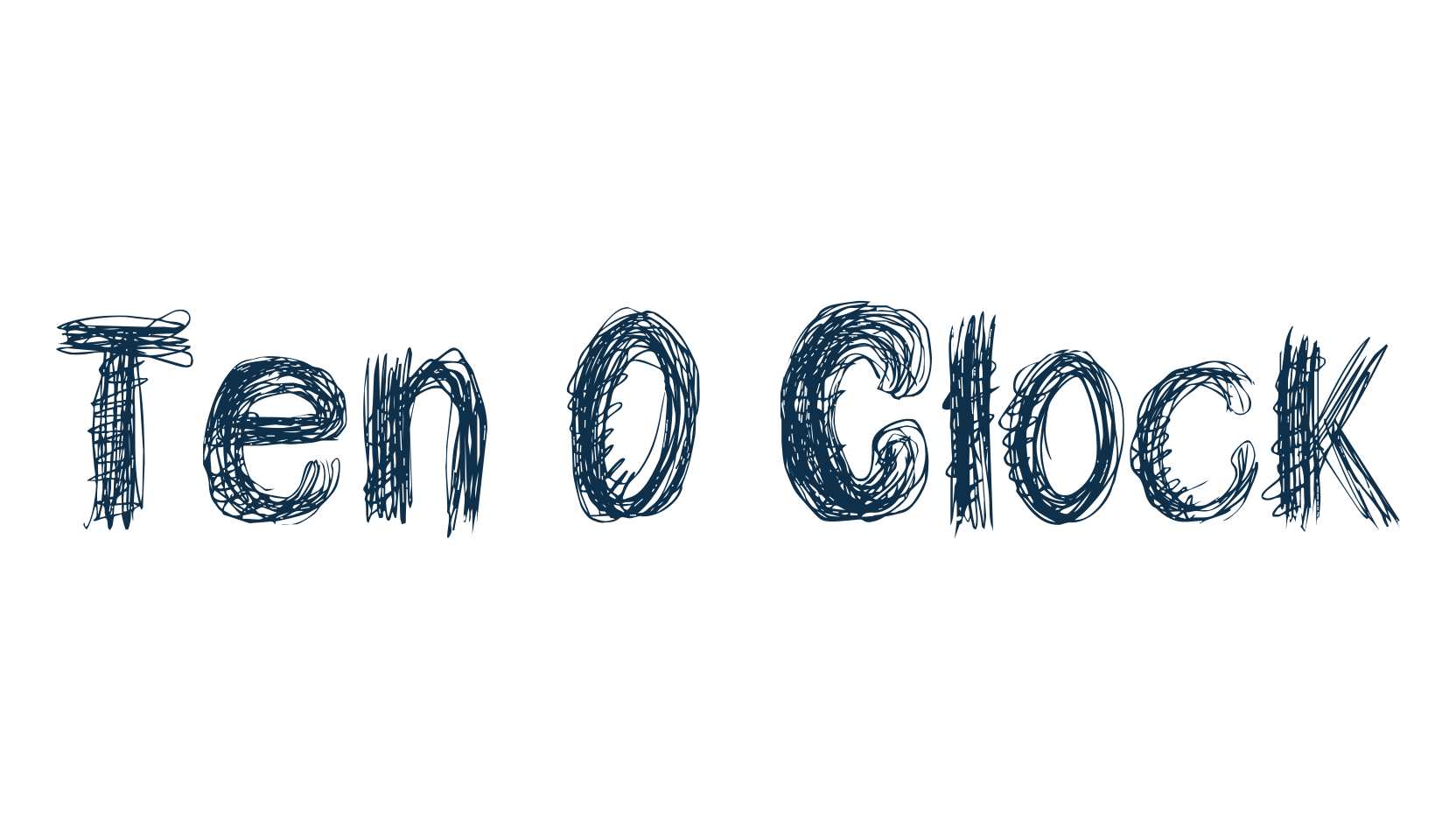 Ten O Clock, script trash fancy decorative calligraphy font preview