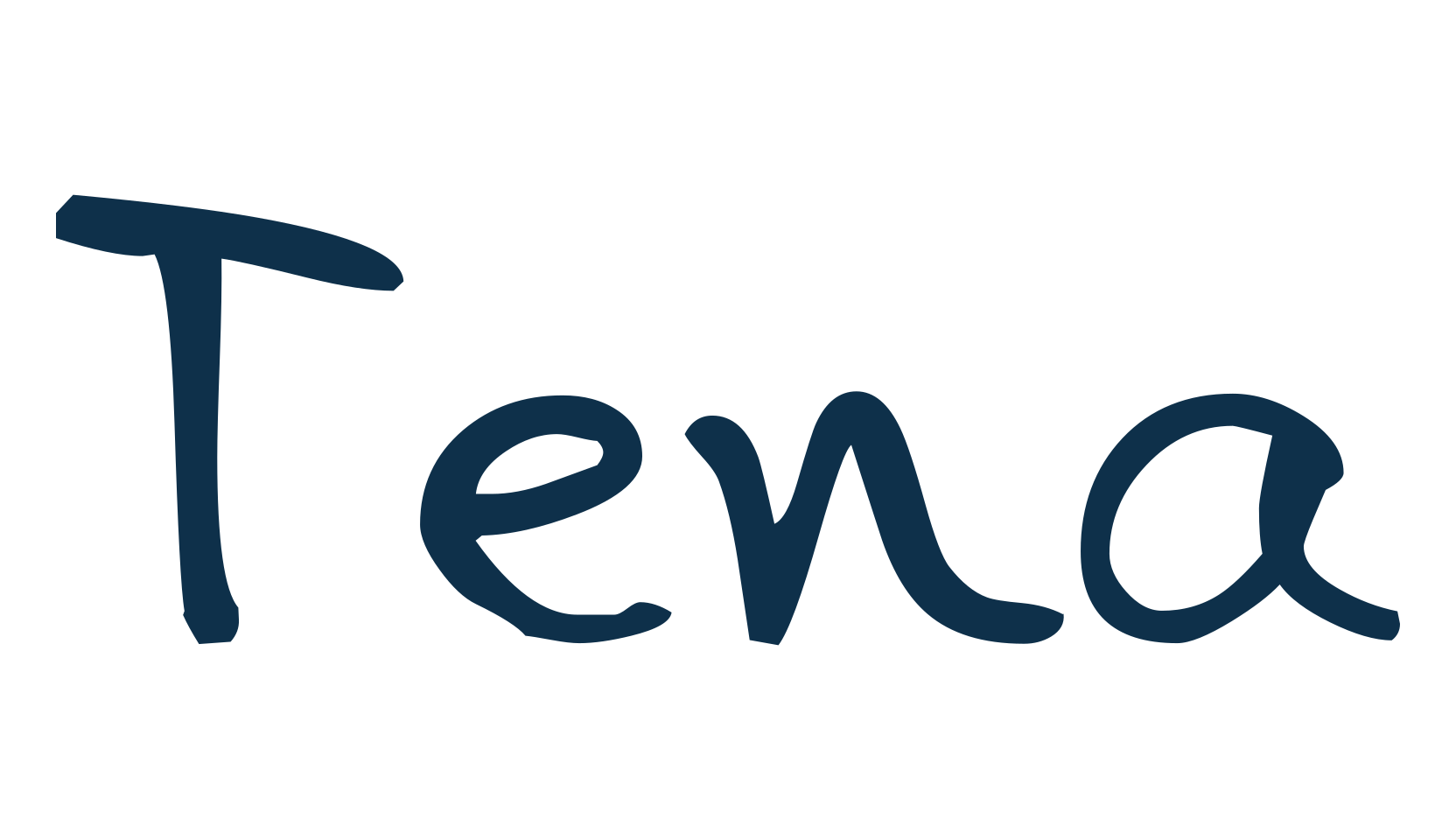 Tena, handwriting font preview