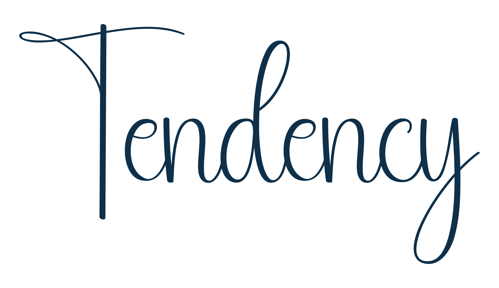 Tendency, script handwritten fancy decorative calligraphy font preview