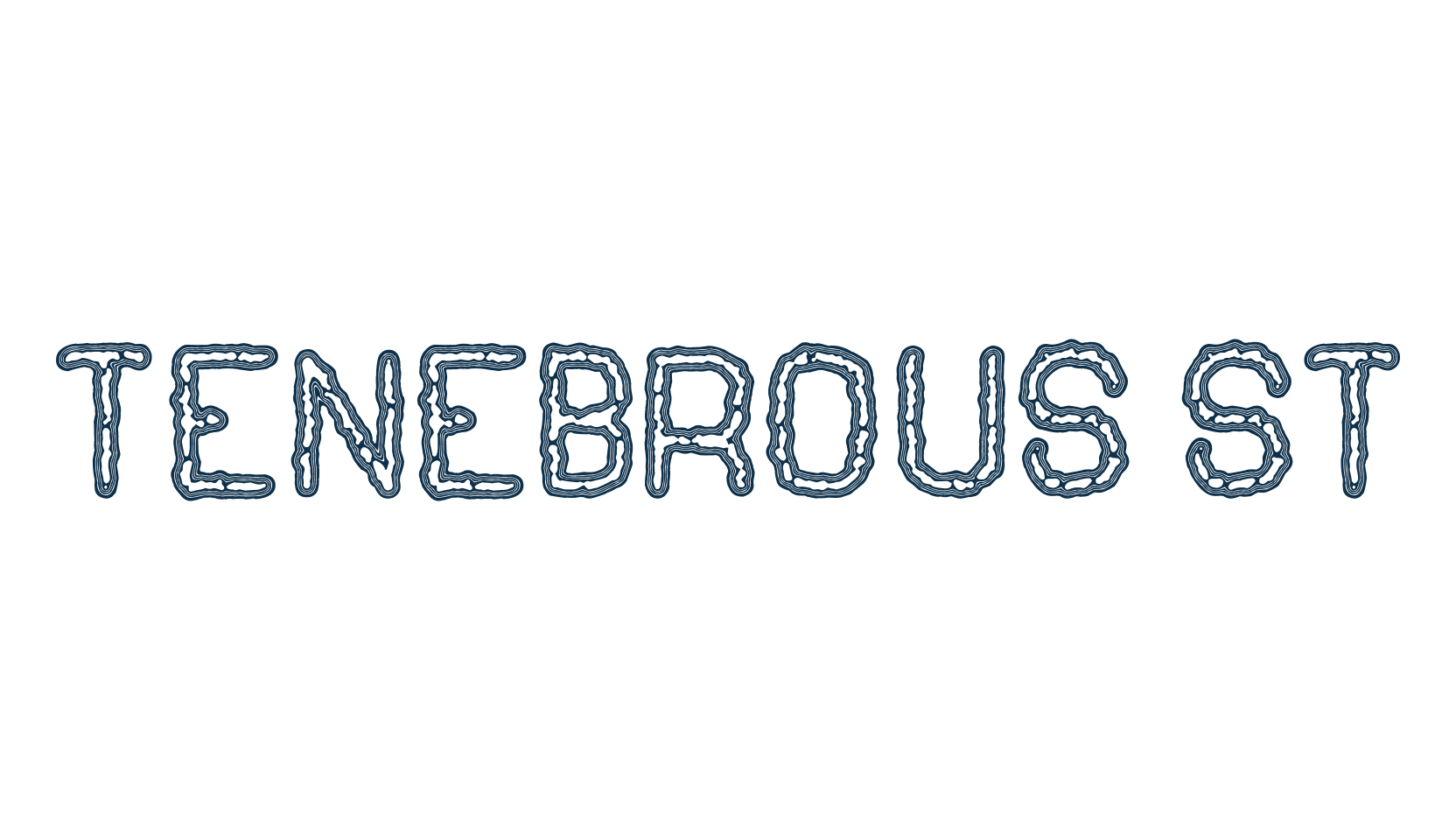 Tenebrous St, fancy distorted decorative font preview
