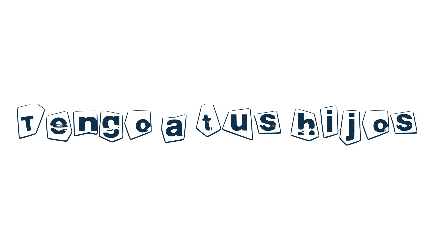 Tengo a tus hijos, fancy distorted decorative font preview