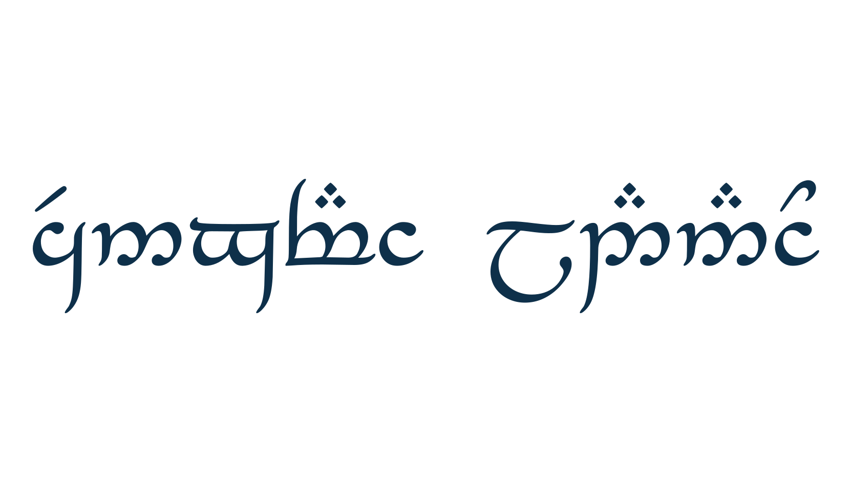 Tengwar Eldanaro, display market font preview