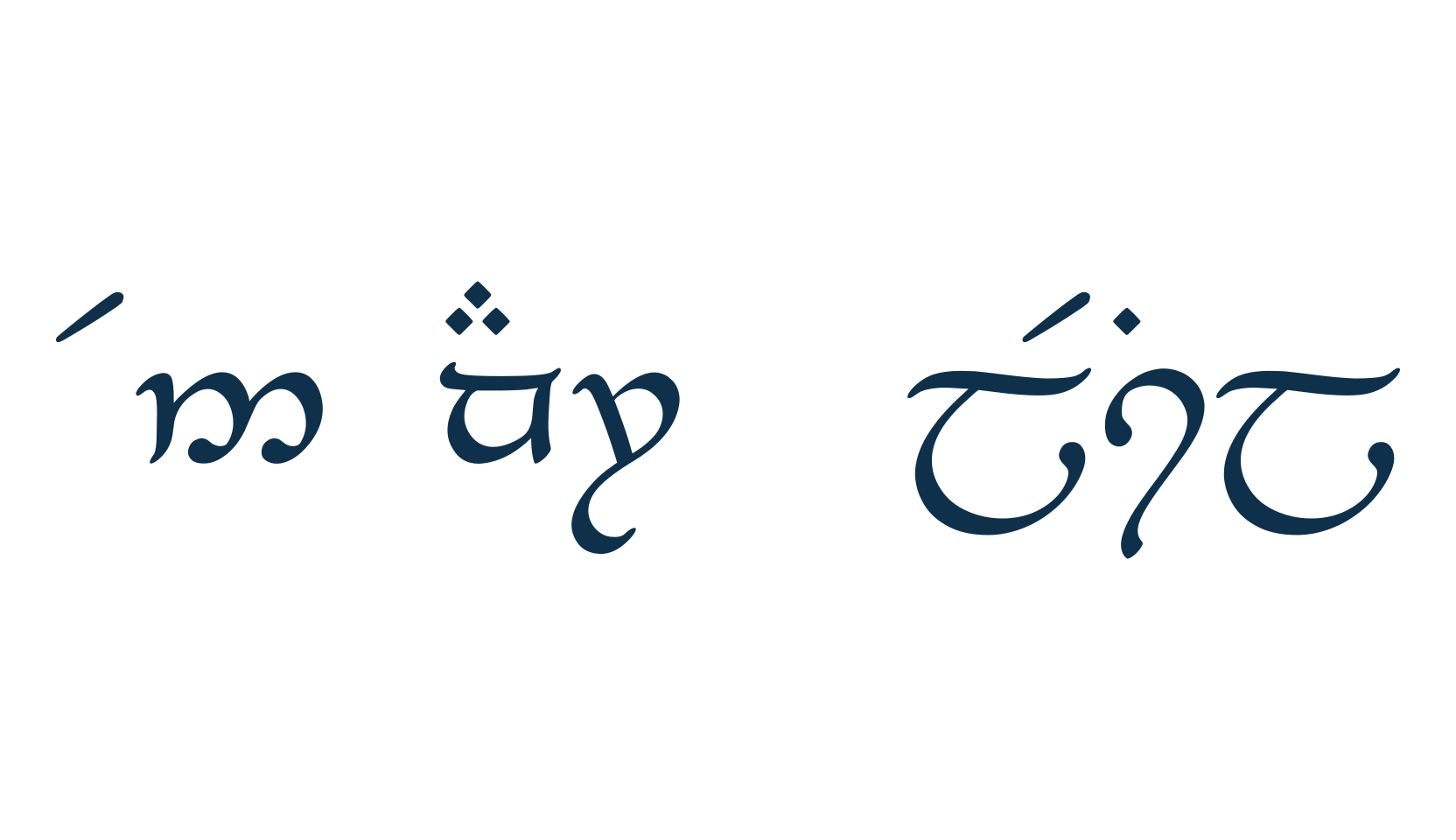 Tengwar Elesil, fancy decorative font preview