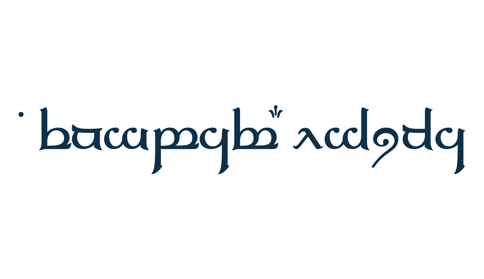 Tengwar Elfica, fancy decorative font preview