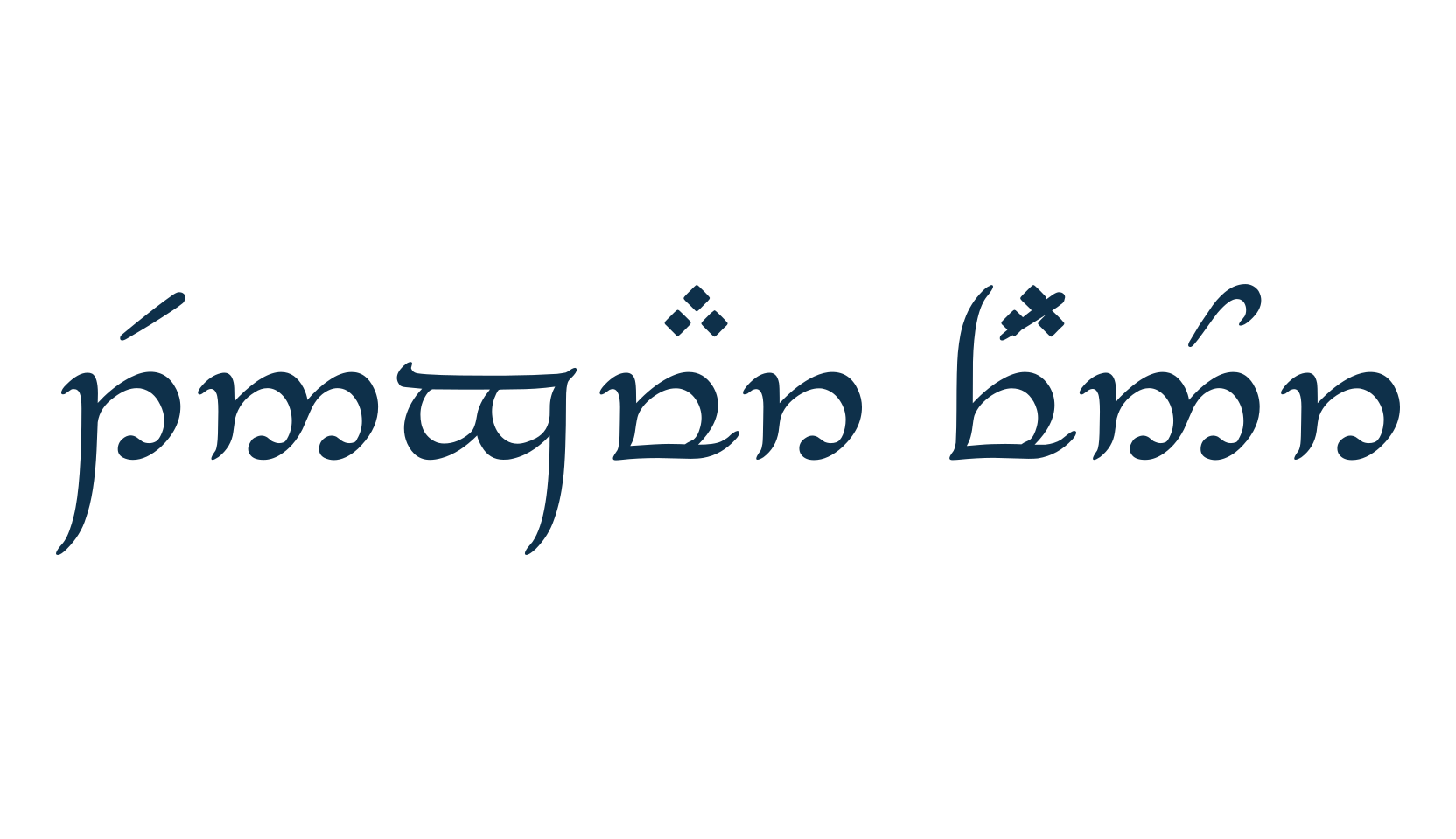 Tengwar Feanor, fancy decorative font preview
