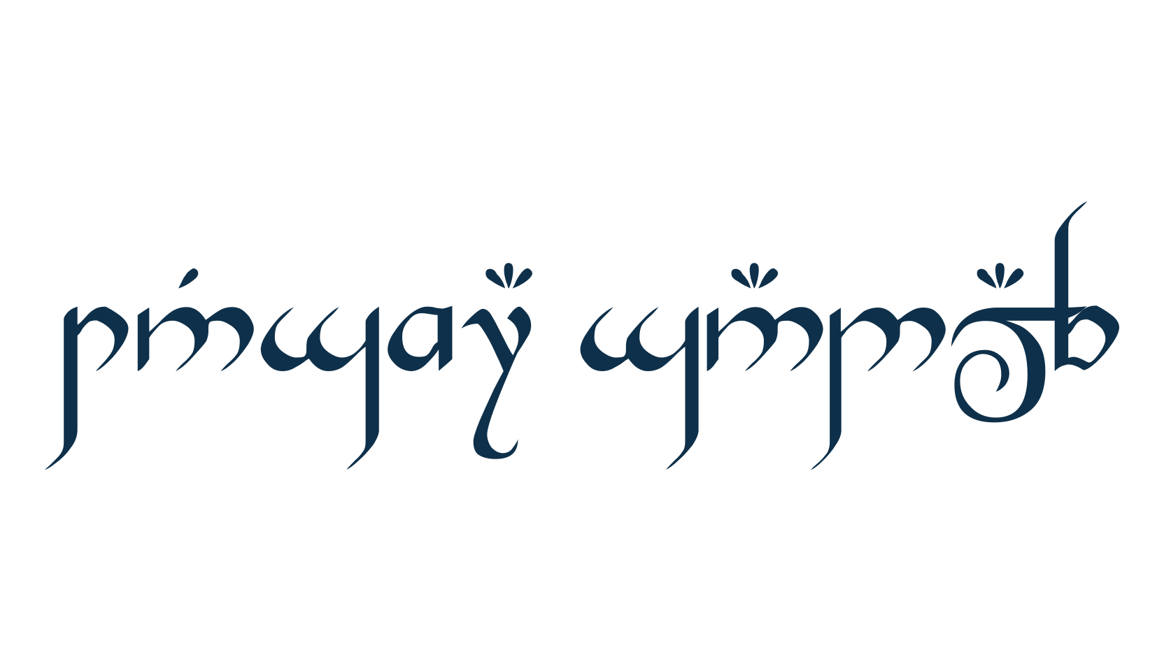 Tengwar Gandalf, fancy decorative font preview