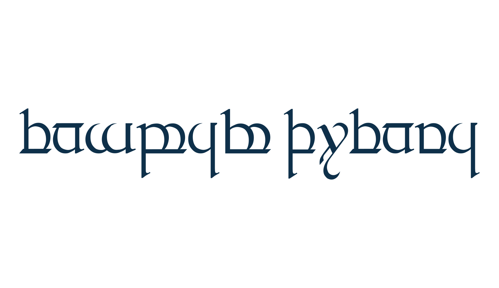 Tengwar Quenya, fancy decorative font preview