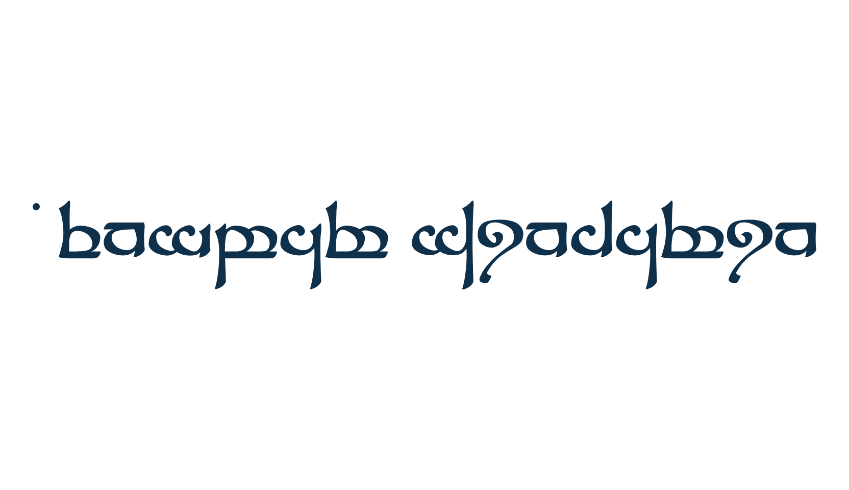Tengwar Sindarin, fancy decorative font preview