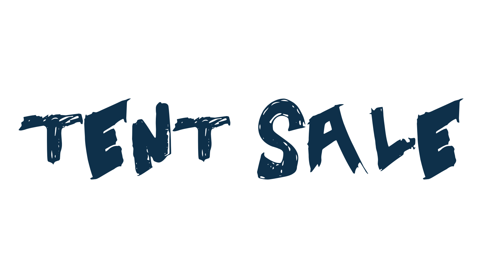Tent Sale, trash font preview