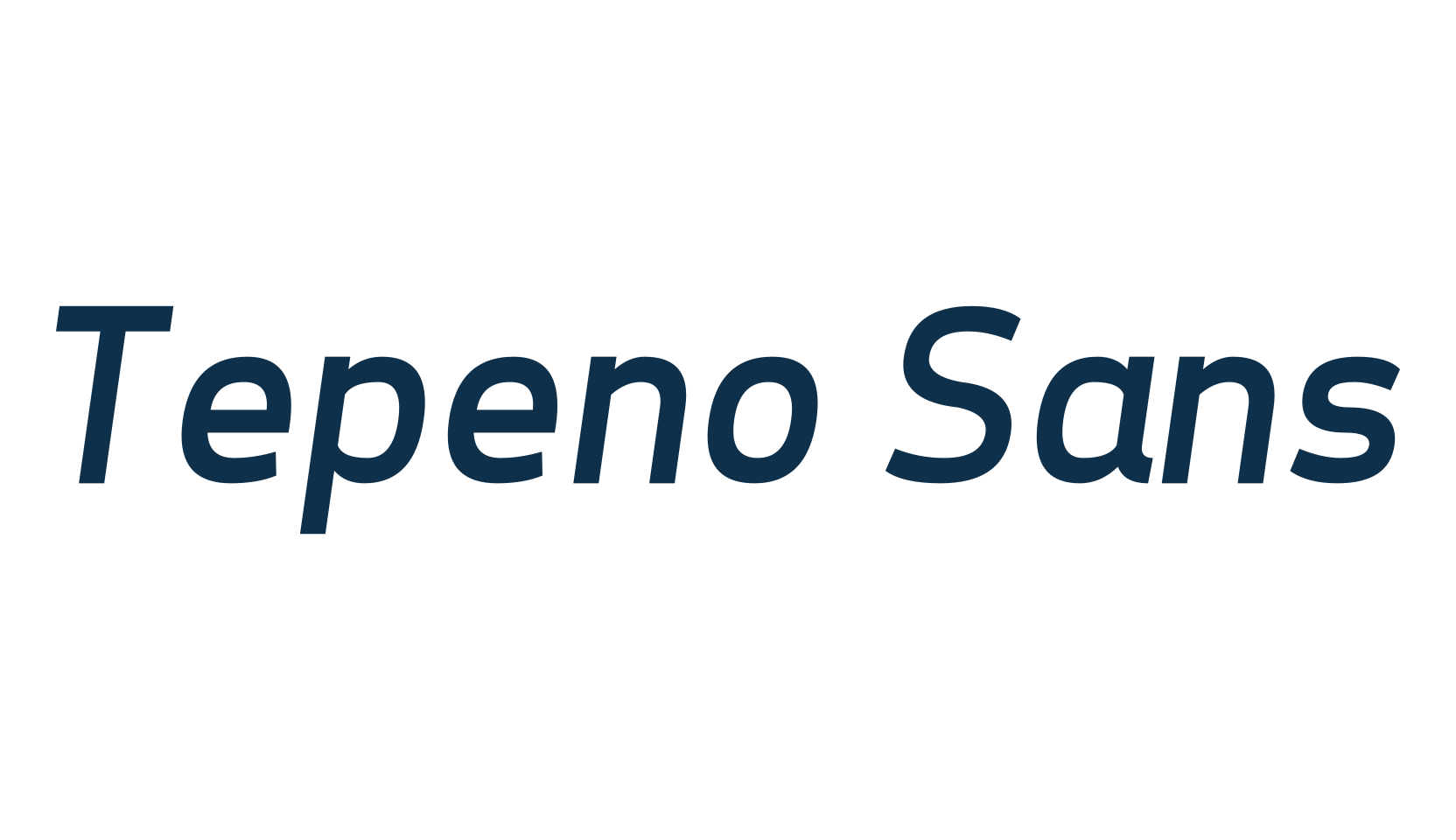 Tepeno Sans, basic sans serif font preview