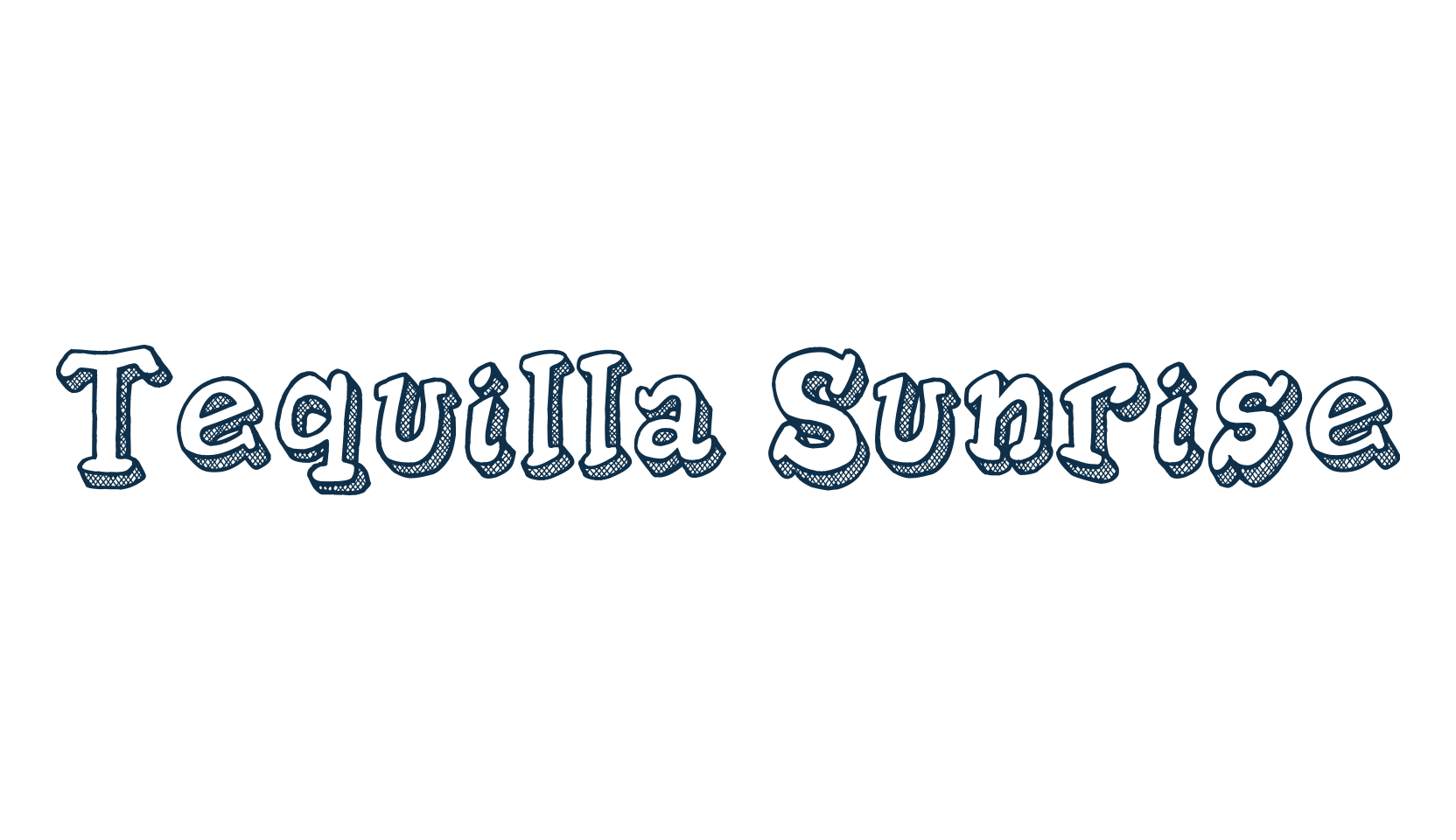 Tequilla Sunrise, fancy cartoon decorative font preview