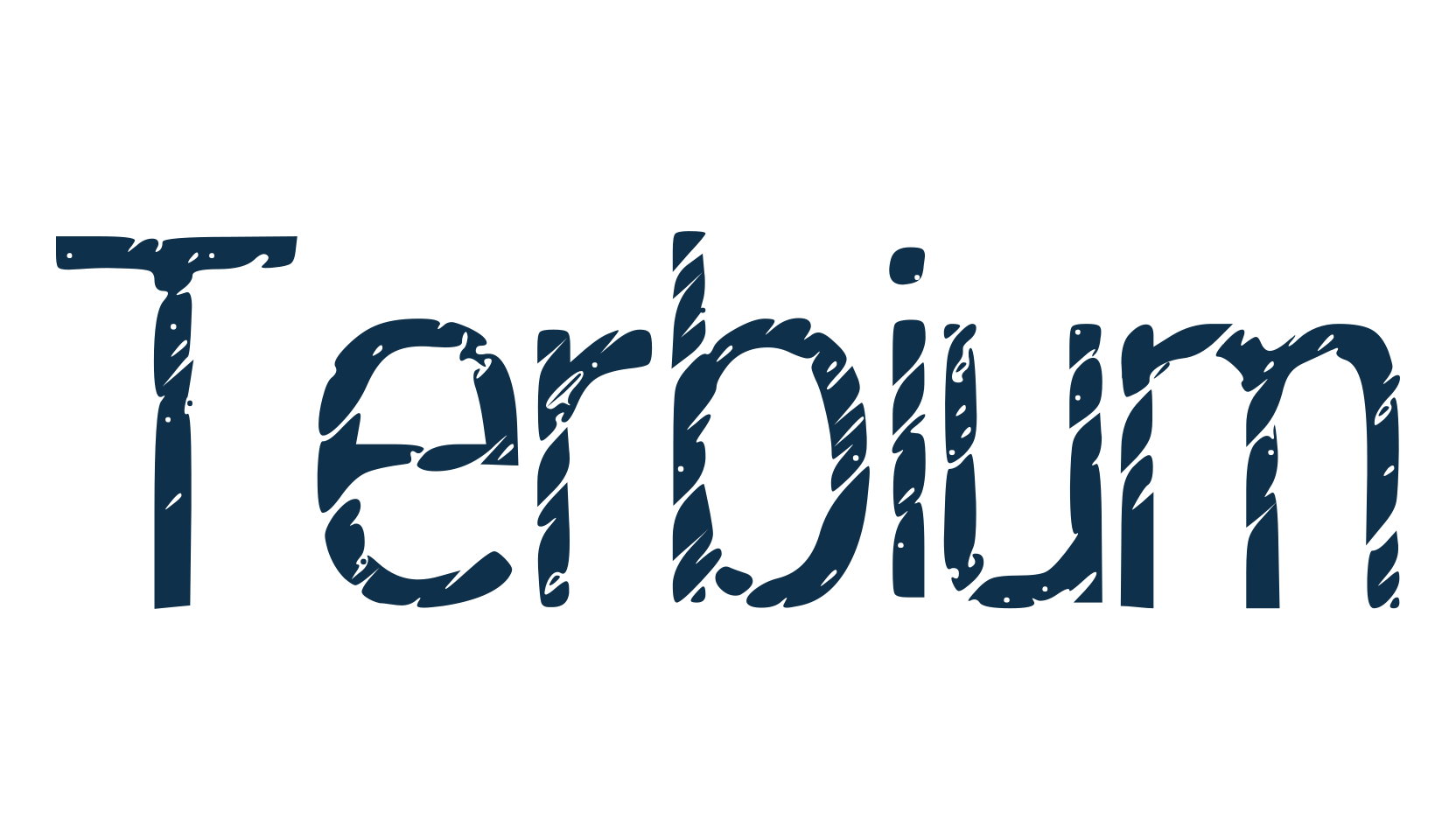Terbium, eroded font preview