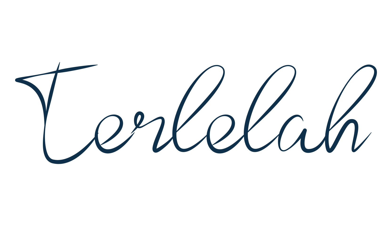 Terlelah, handwriting font preview