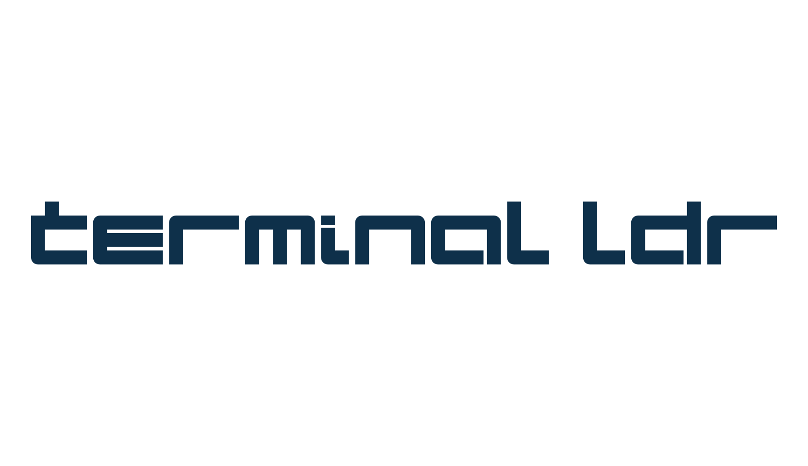 Terminal LDR, techno sci-fi font preview