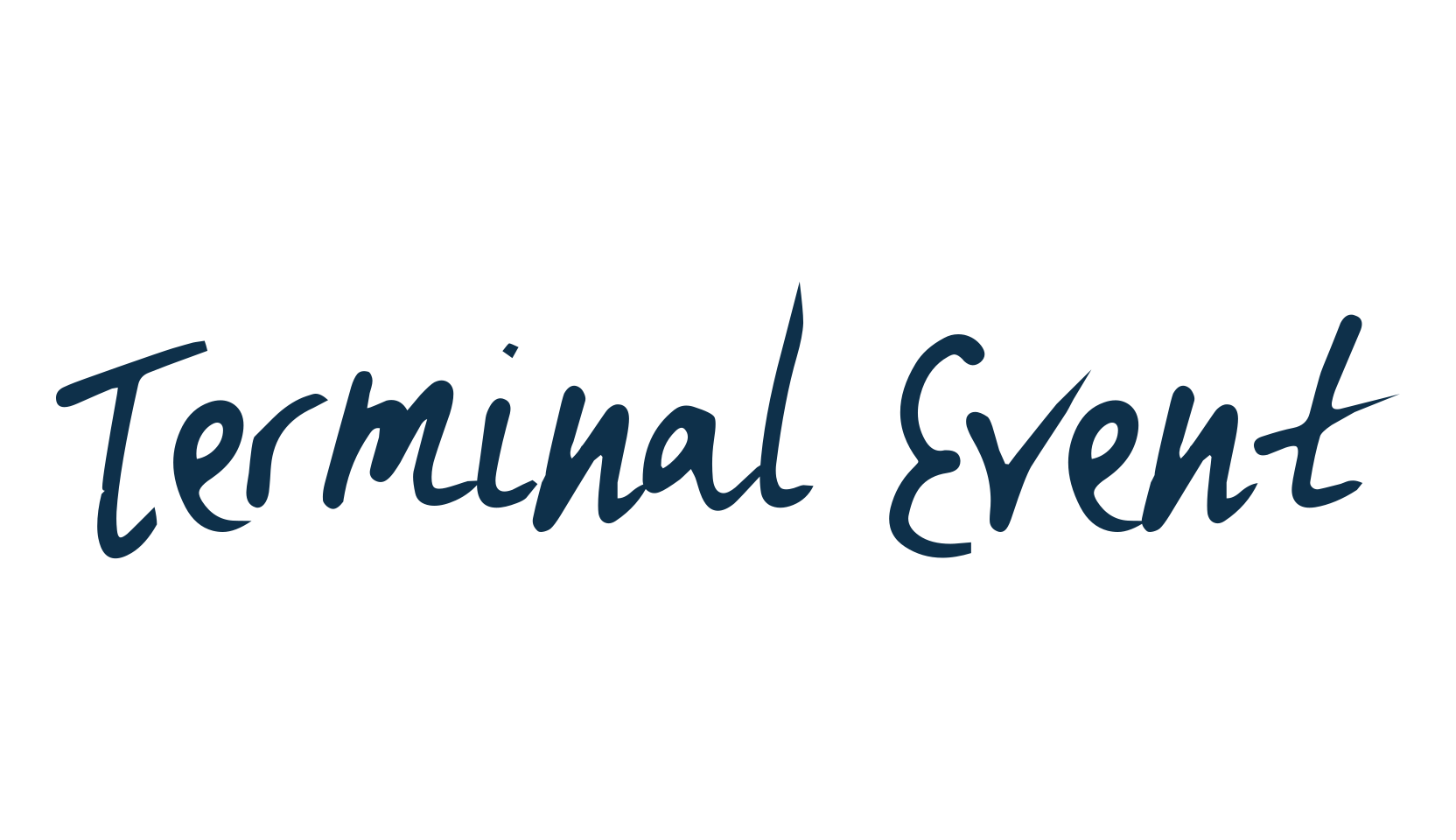 Terminal Event, handwriting font preview