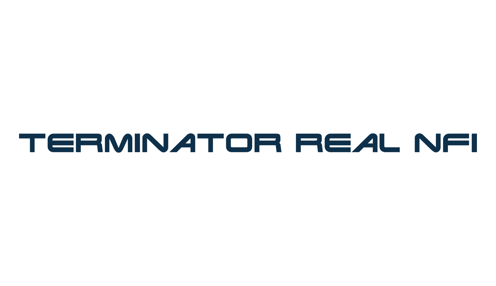 Terminator Real NFI, techno sci-fi font preview