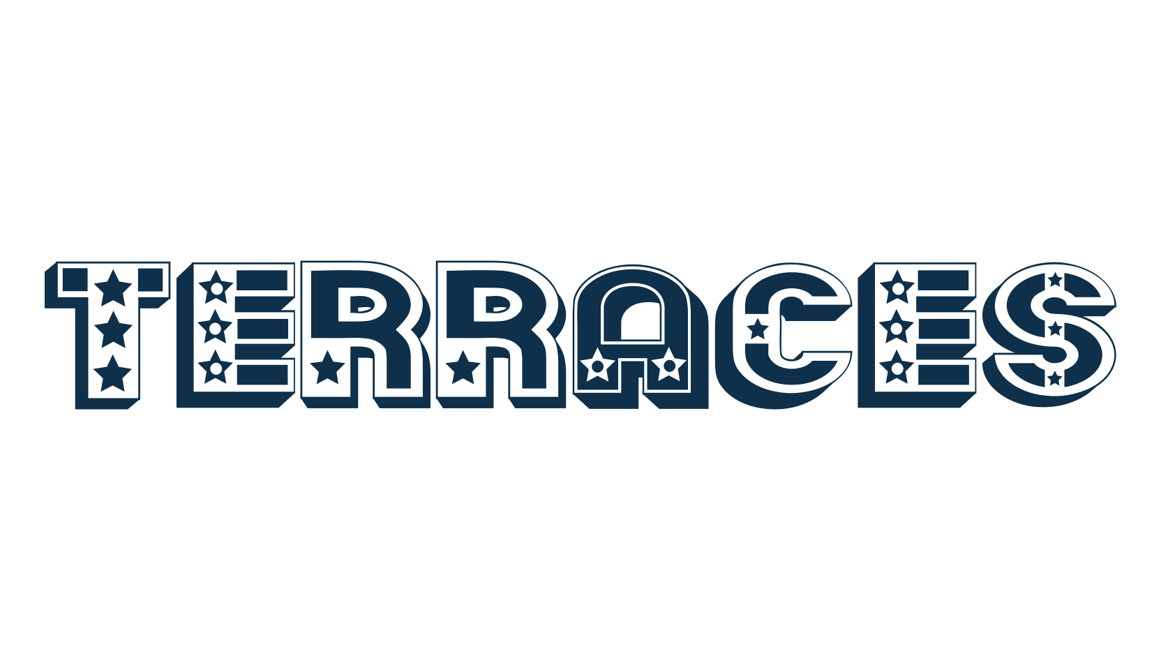 Terraces, fancy decorative font preview