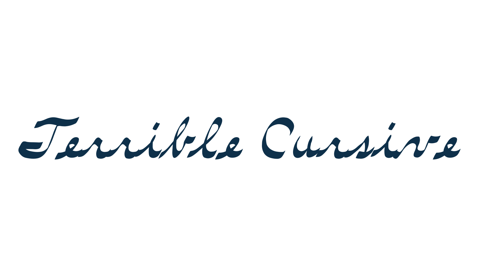 Terrible Cursive, various font preview