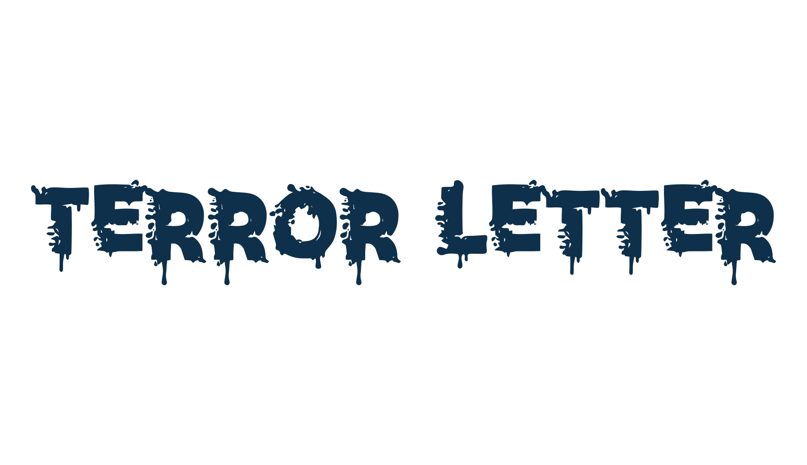 Terror Letter, halloween font preview