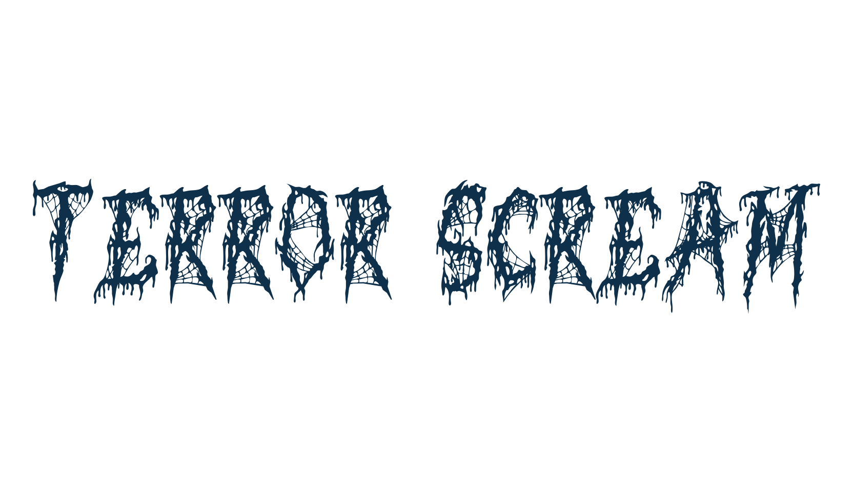 Terror Scream, display market font preview