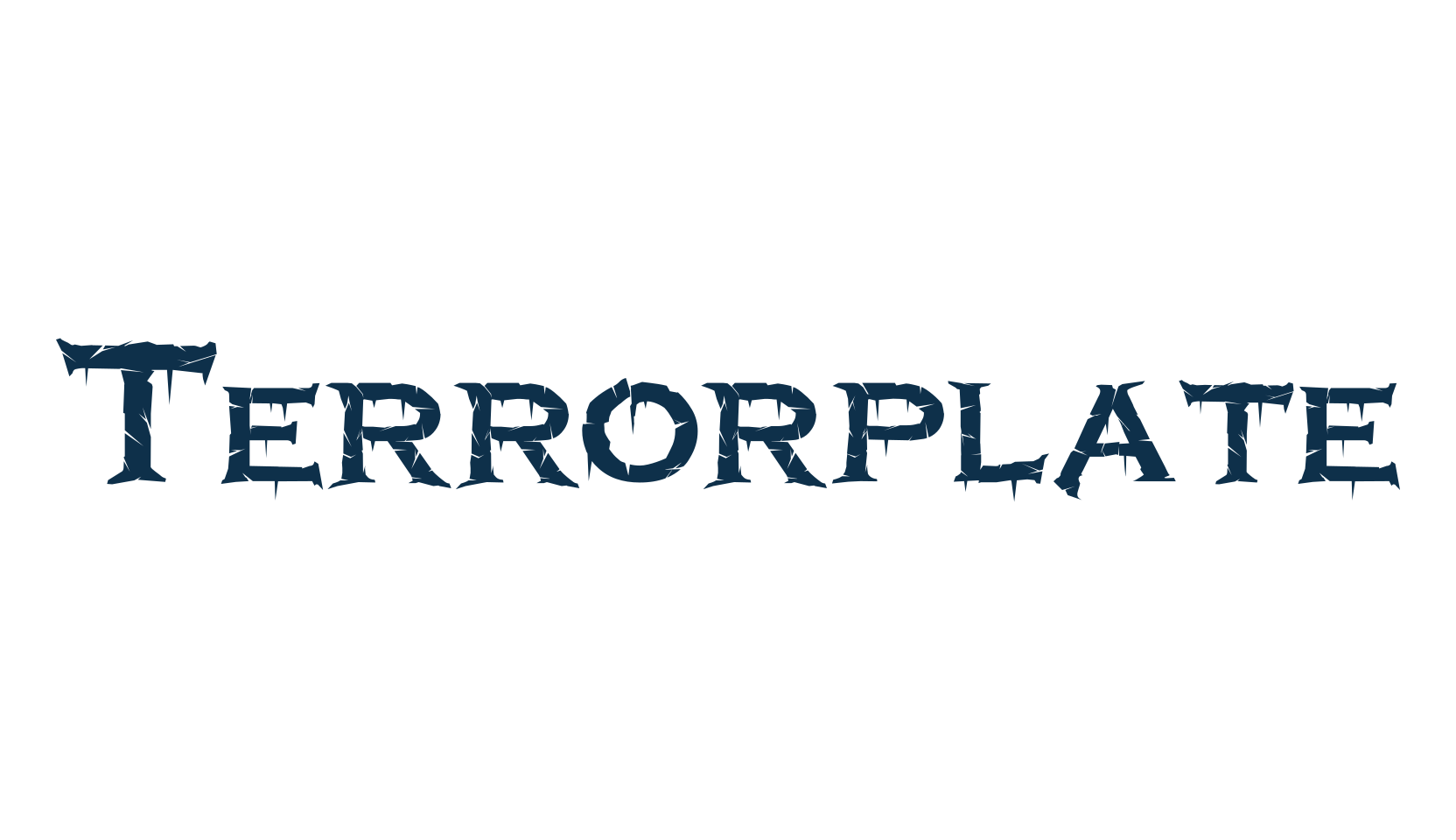 Terrorplate, fancy various gothic font preview