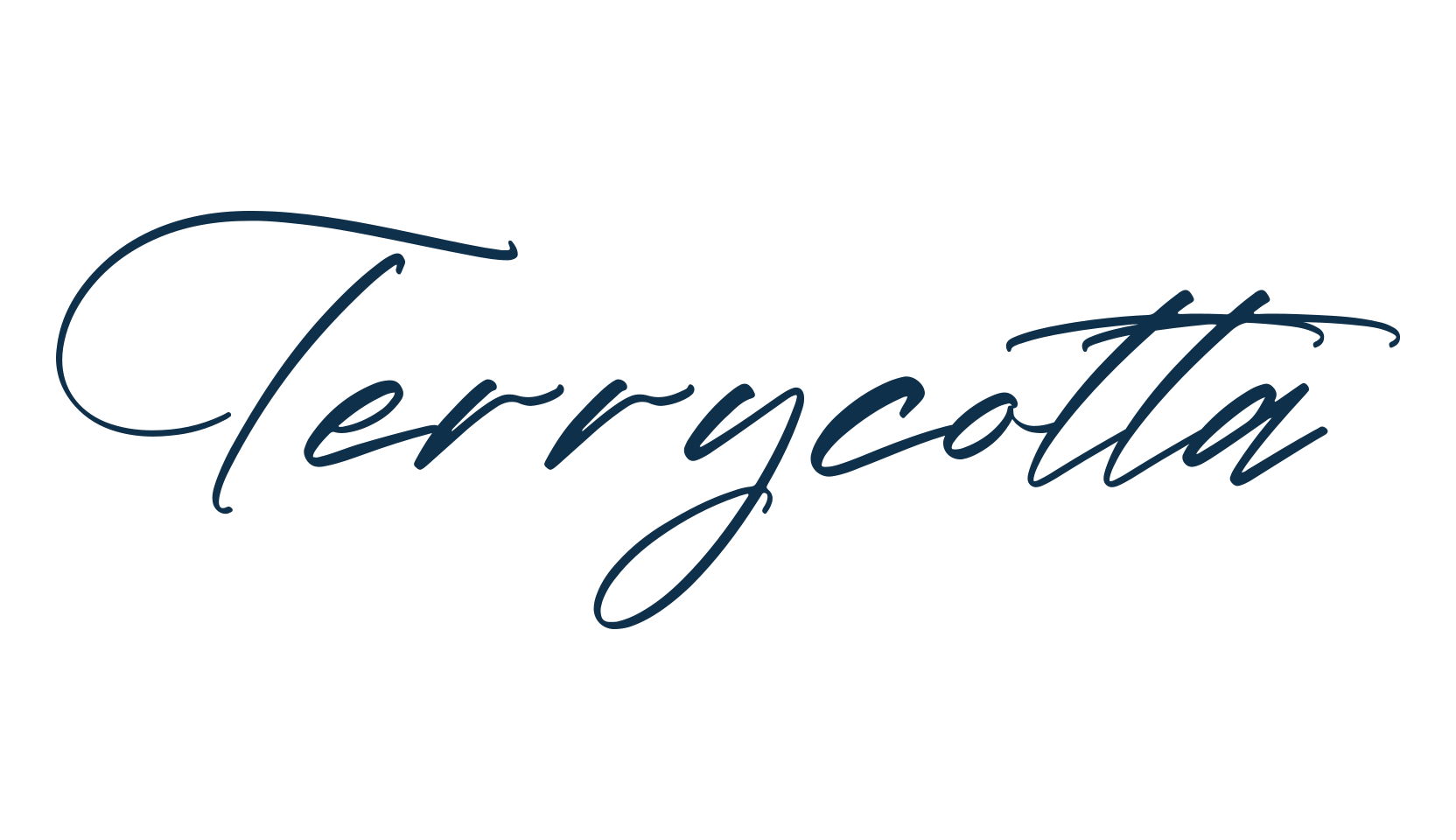 Terrycotta, script handwritten fancy decorative calligraphy font preview