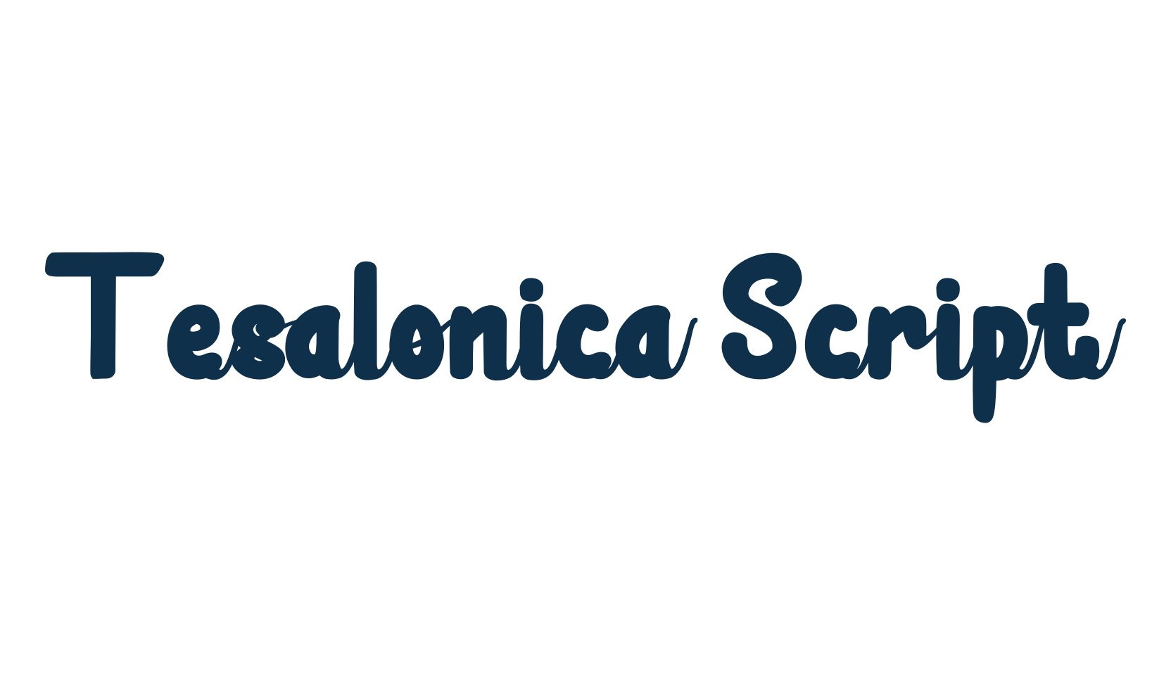 Tesalonica Script, various font preview