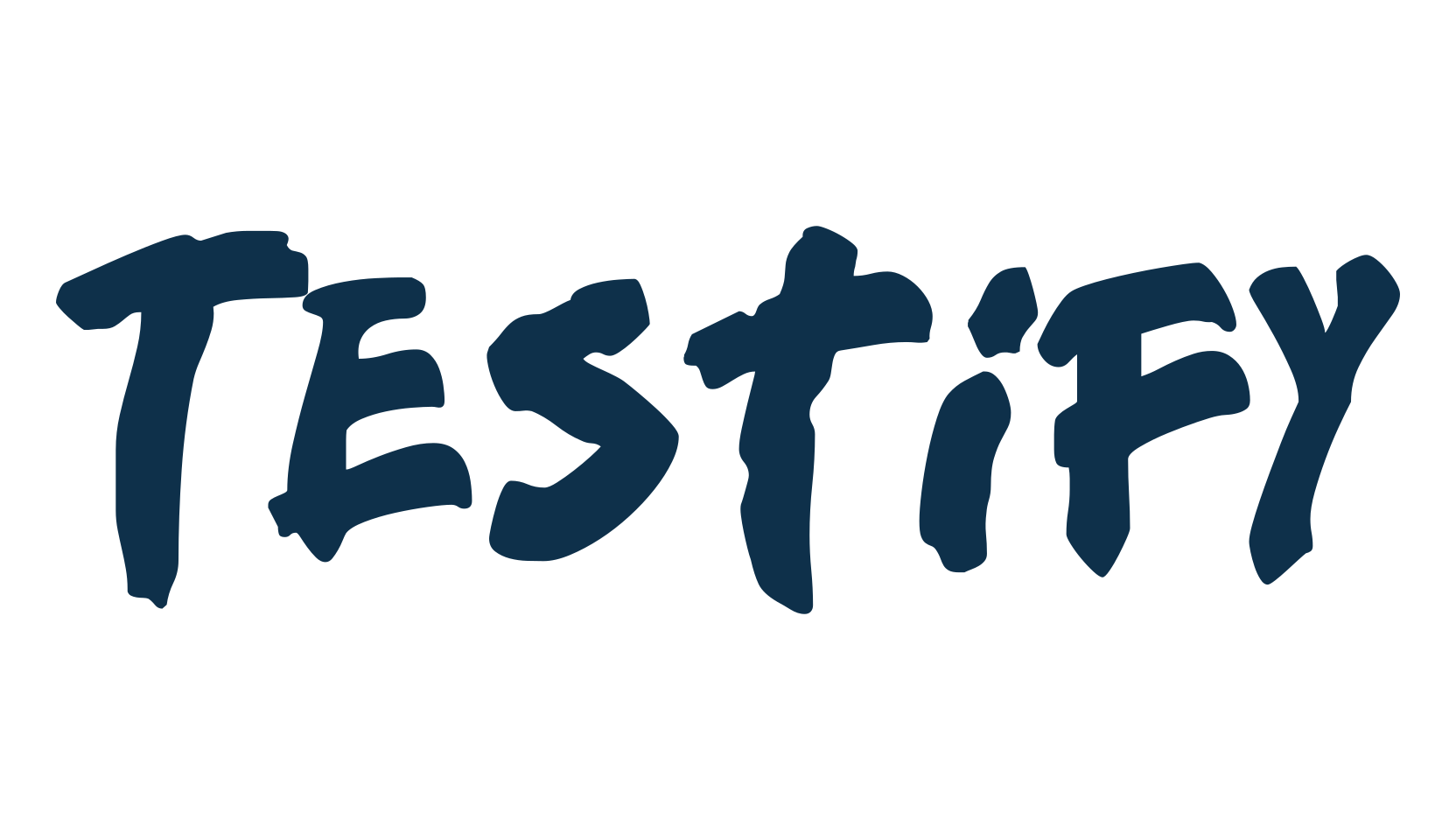 Testify (testify), brush font preview
