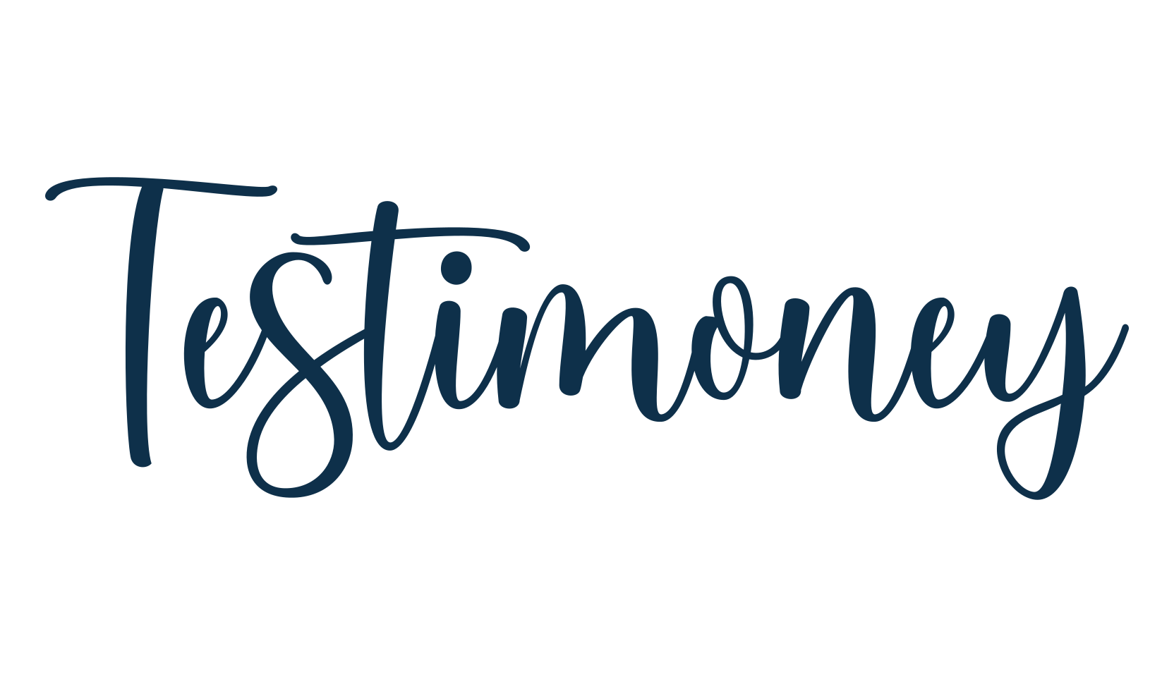 Testimoney (testimoney), calligraphy font preview