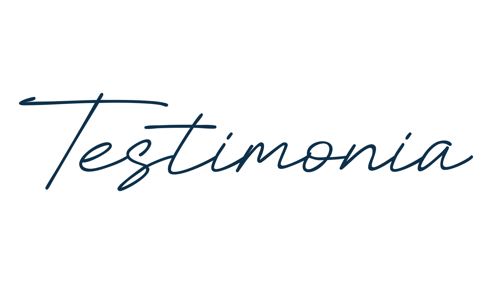 Testimonia, handwriting font preview