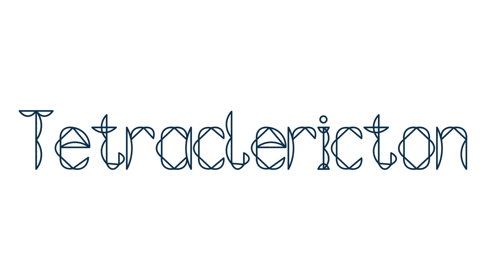 Tetraclericton, fancy decorative font preview