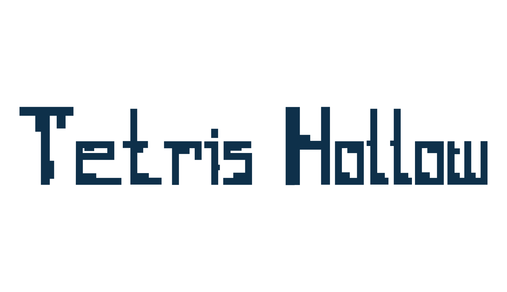 Tetris Hollow, fancy various techno sci-fi font preview