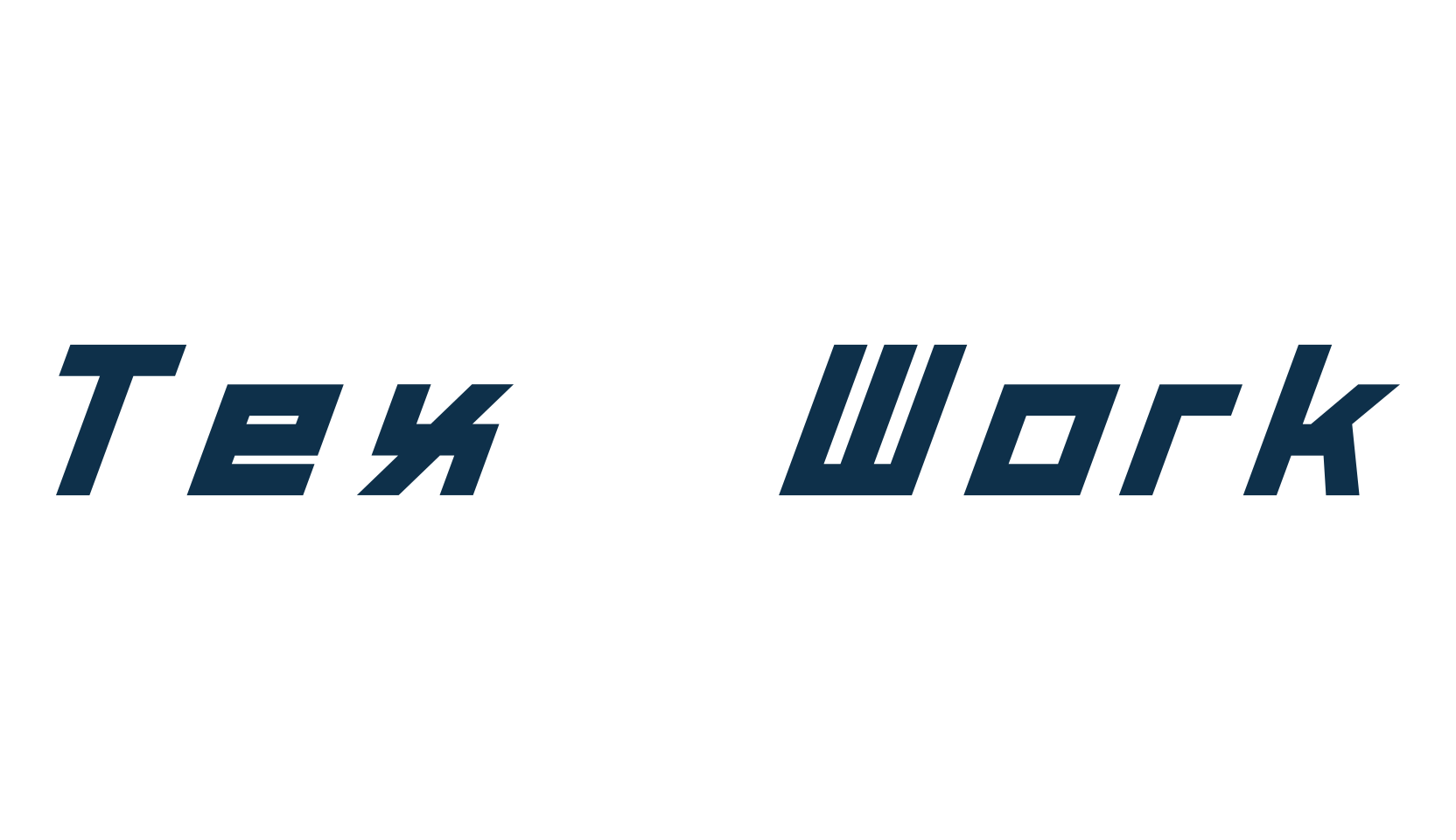 Tex Work, techno square sci-fi font preview