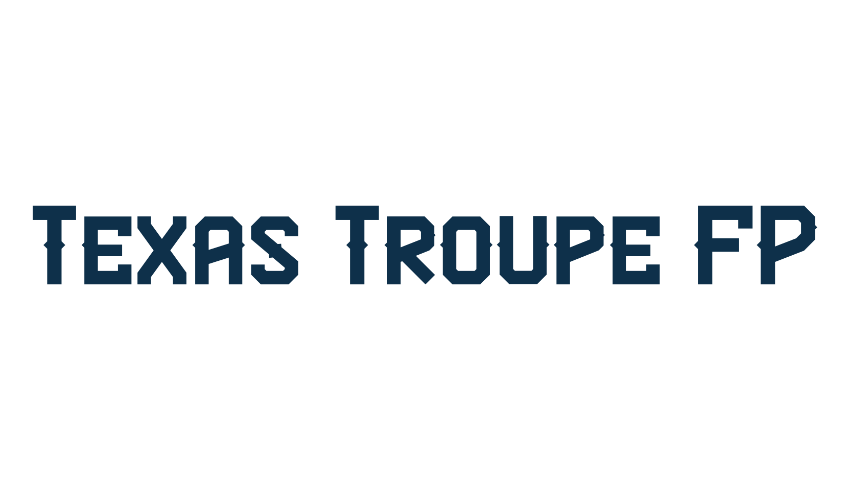 Texas Troupe FP, fancy western decorative font preview