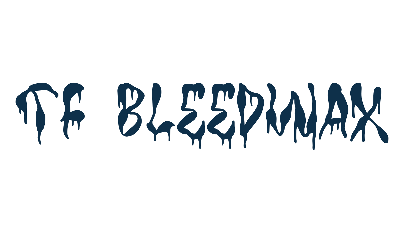 TF Bleedwax, fancy decorative font preview